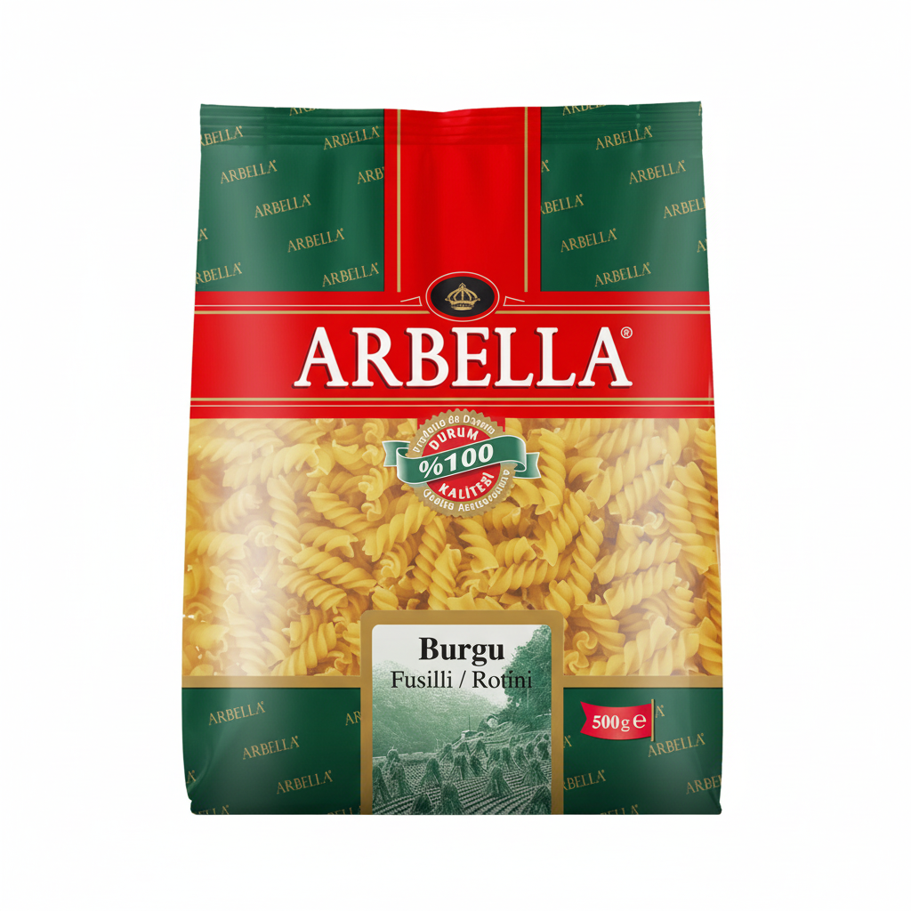 Arbella Burgu Makarna 500 Gr - Profesyonel Ürün Fotoğrafı