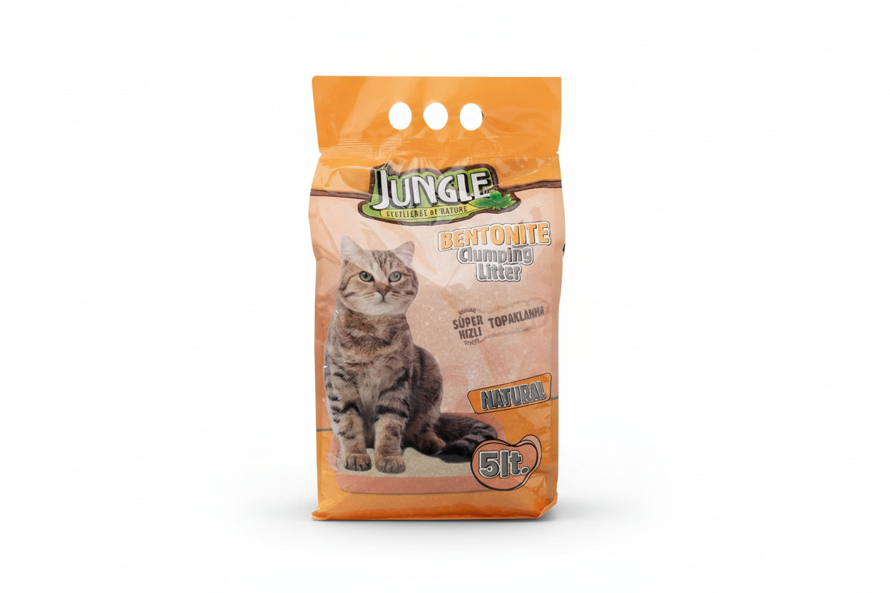 JUNGLE Bentonit Kedi Kumu İnce 5 LT - Batman Sanal Market