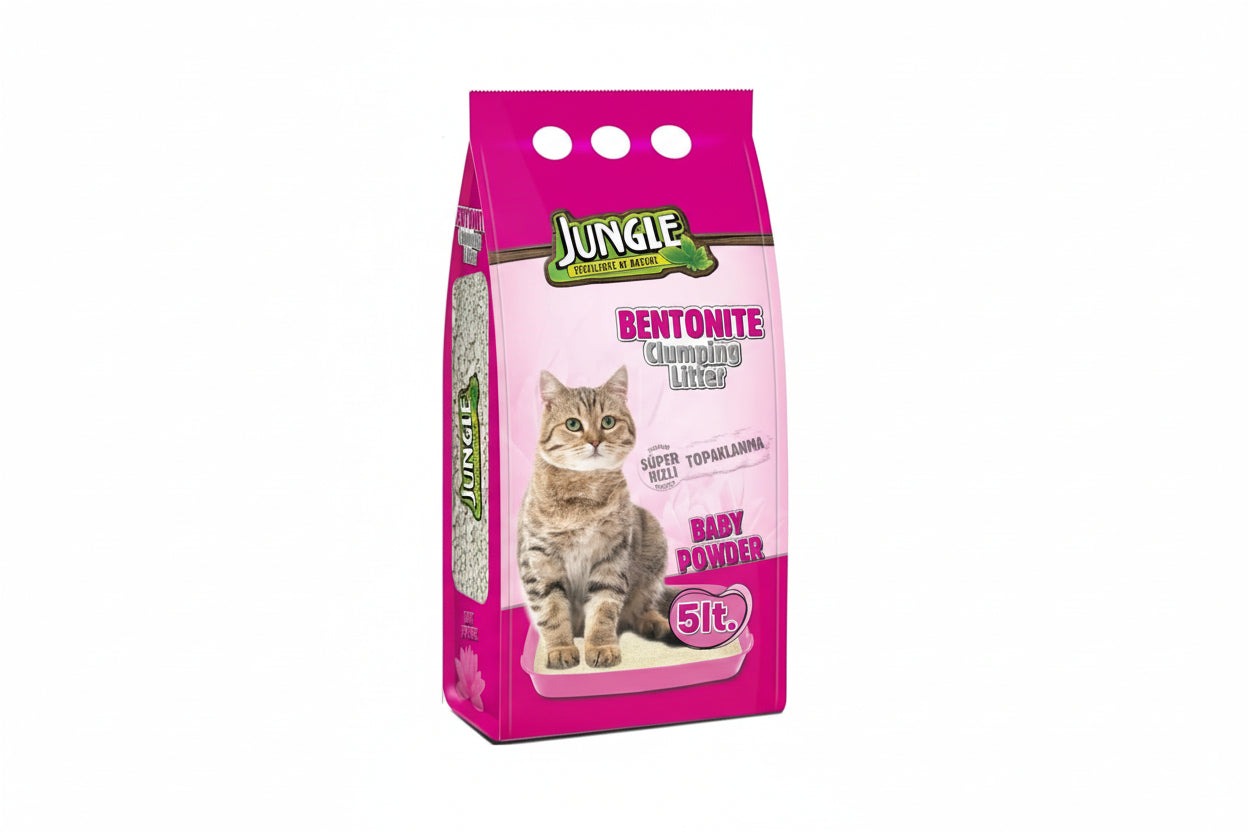 JUNGLE Bentonit Kedi Kumu İnce Parfümlü 5 LT - Batman Sanal Market
