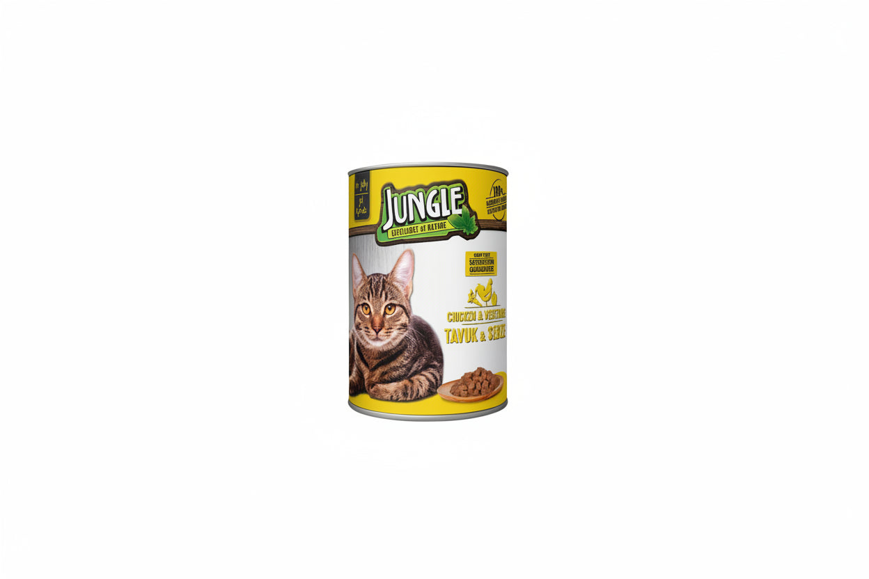 Jungle Kedi Konserve Tavuk-sebze 415 R