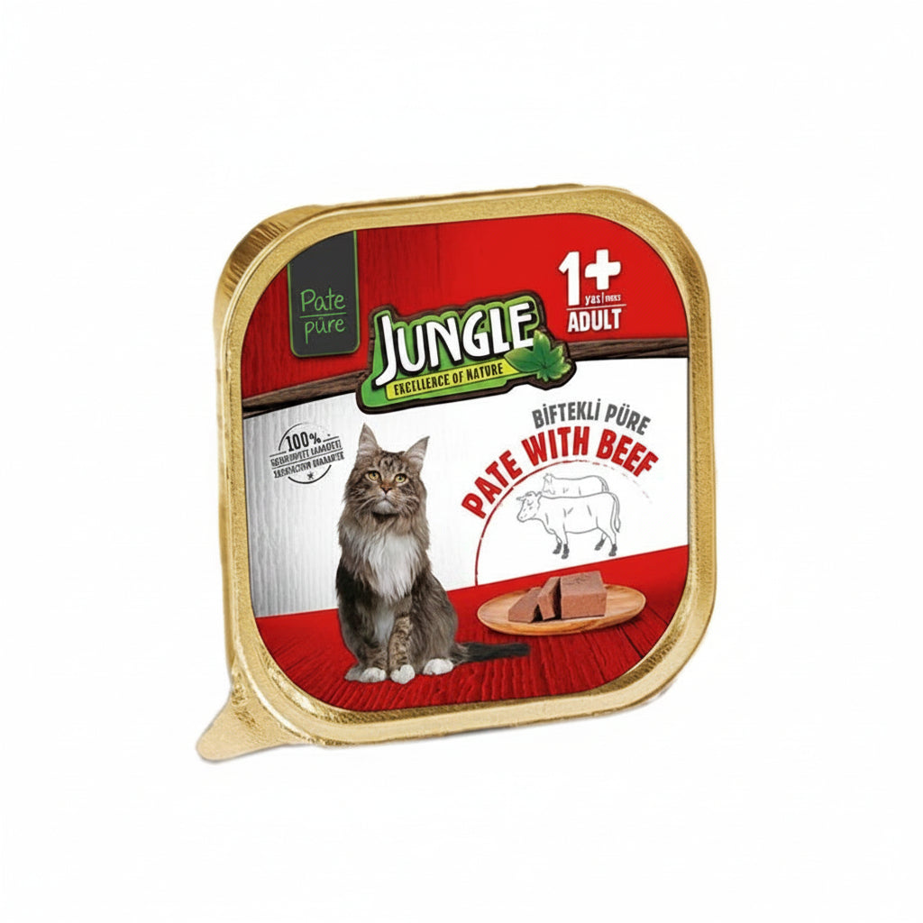 Jungle Kedi Yetişkin Dana Püre 100 Gr - Batman Sanal Market