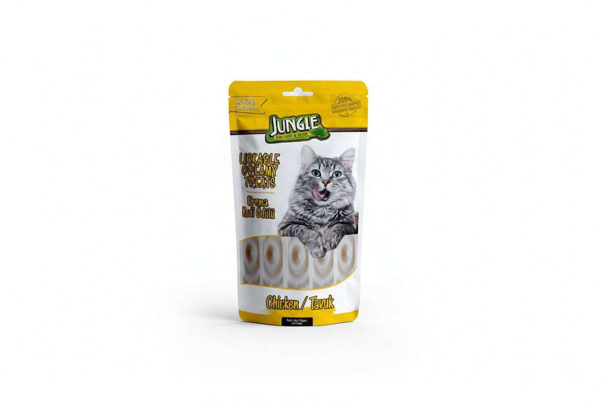 Jungle Tavuklu Kedi Mama Ödül Krema 14 Gr