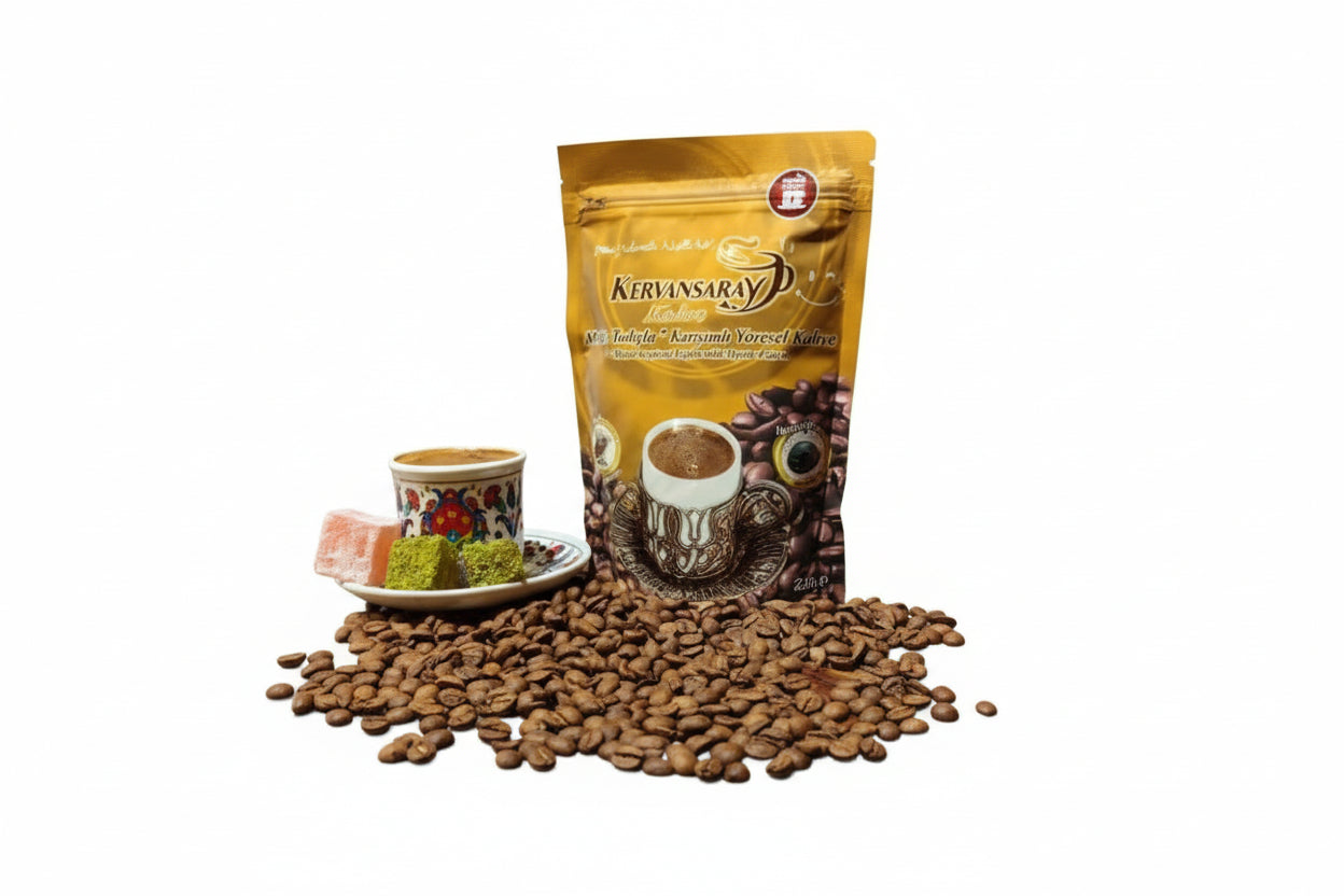 Kervansaray 7 Karışım Dibek Kahvesi 200 Gr Silindir Kutu