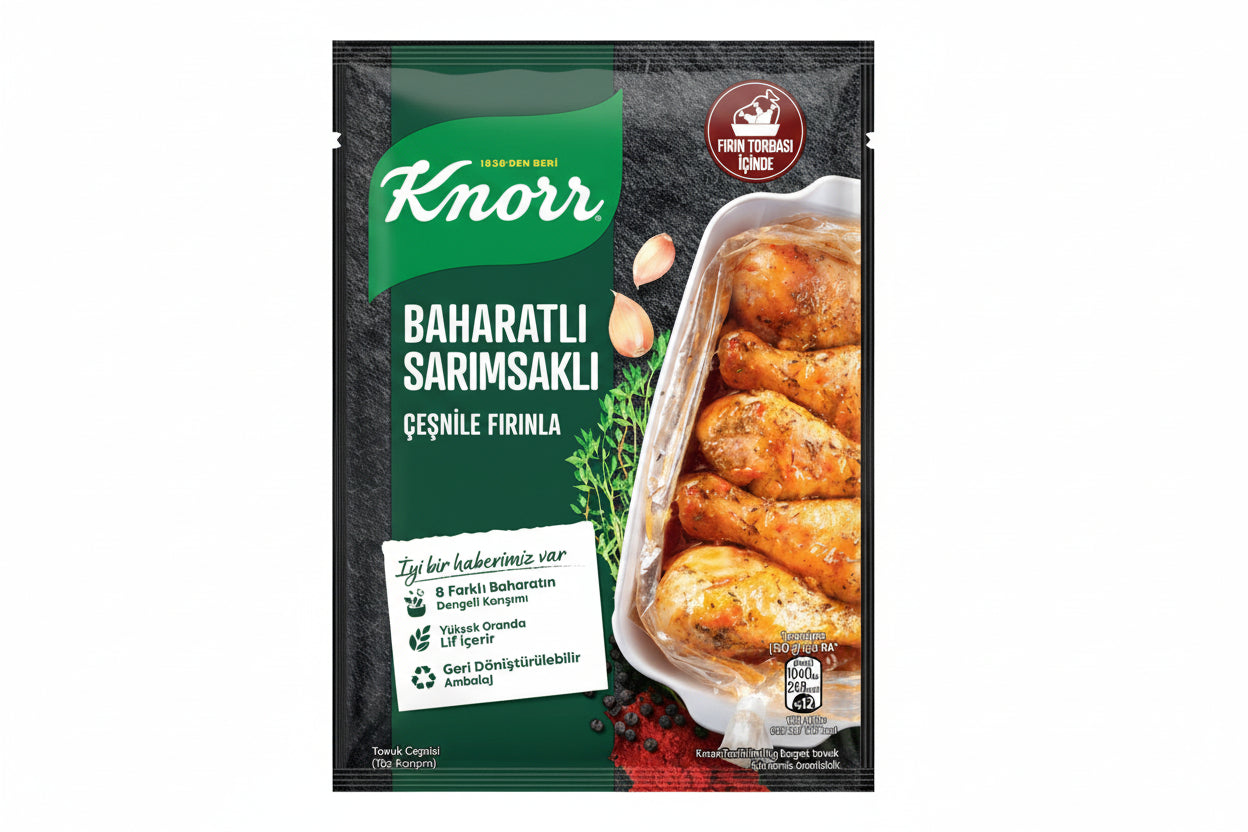 KNORR ÇEŞNİ BAHARATLI SARIMSAKLI 34 GR - Batman Sanal Market