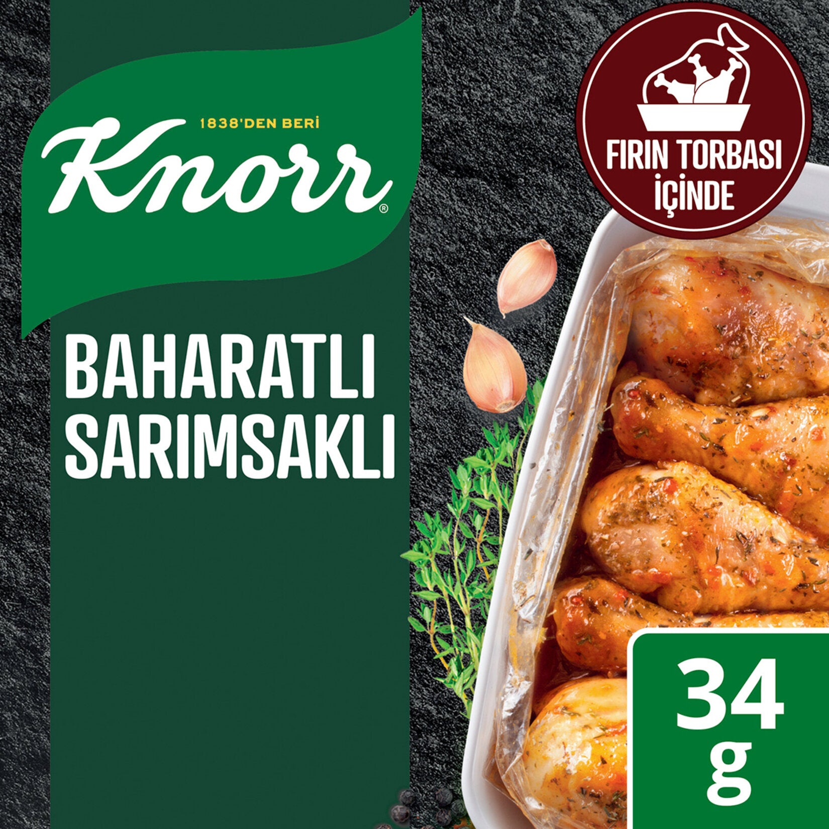 KNORR ÇEŞNİ BAHARATLI SARIMSAKLI 34 GR - Batman Sanal Market
