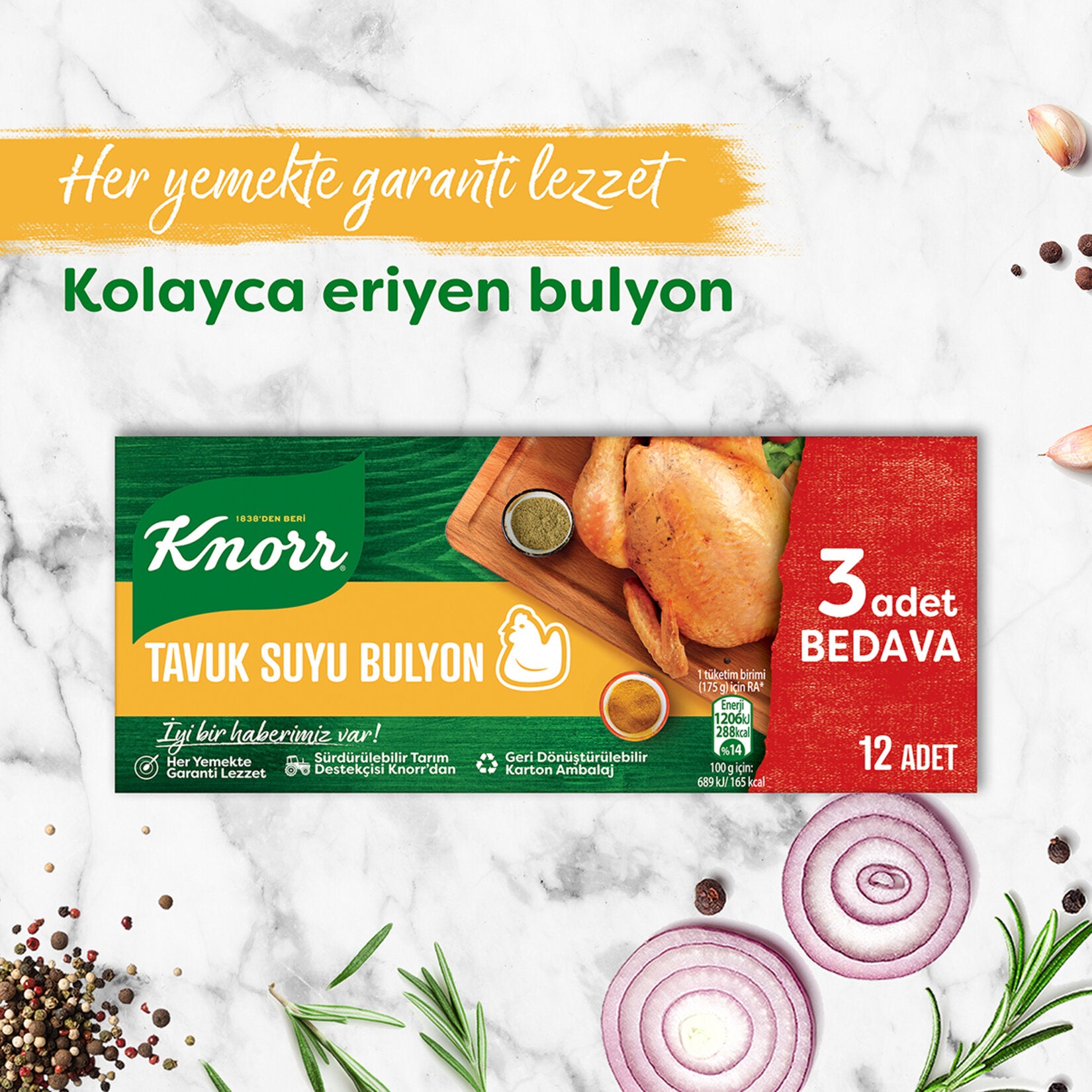 Knorr Tavuk Bulyon 12 Tablet - Batman Sanal Market