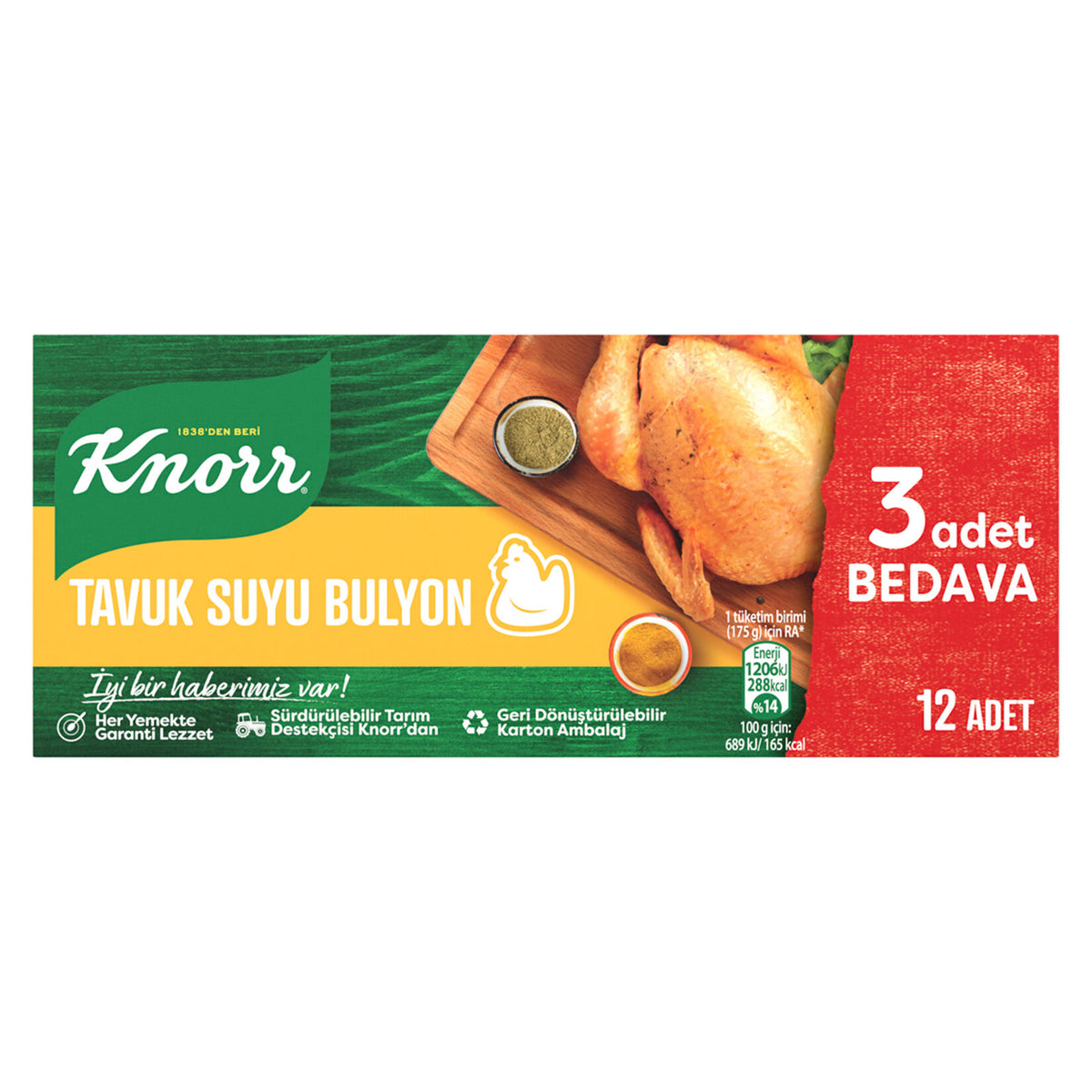 Knorr Tavuk Suyu Bulyon 12 Adet x 10g = 120g - Batman Sanal Market