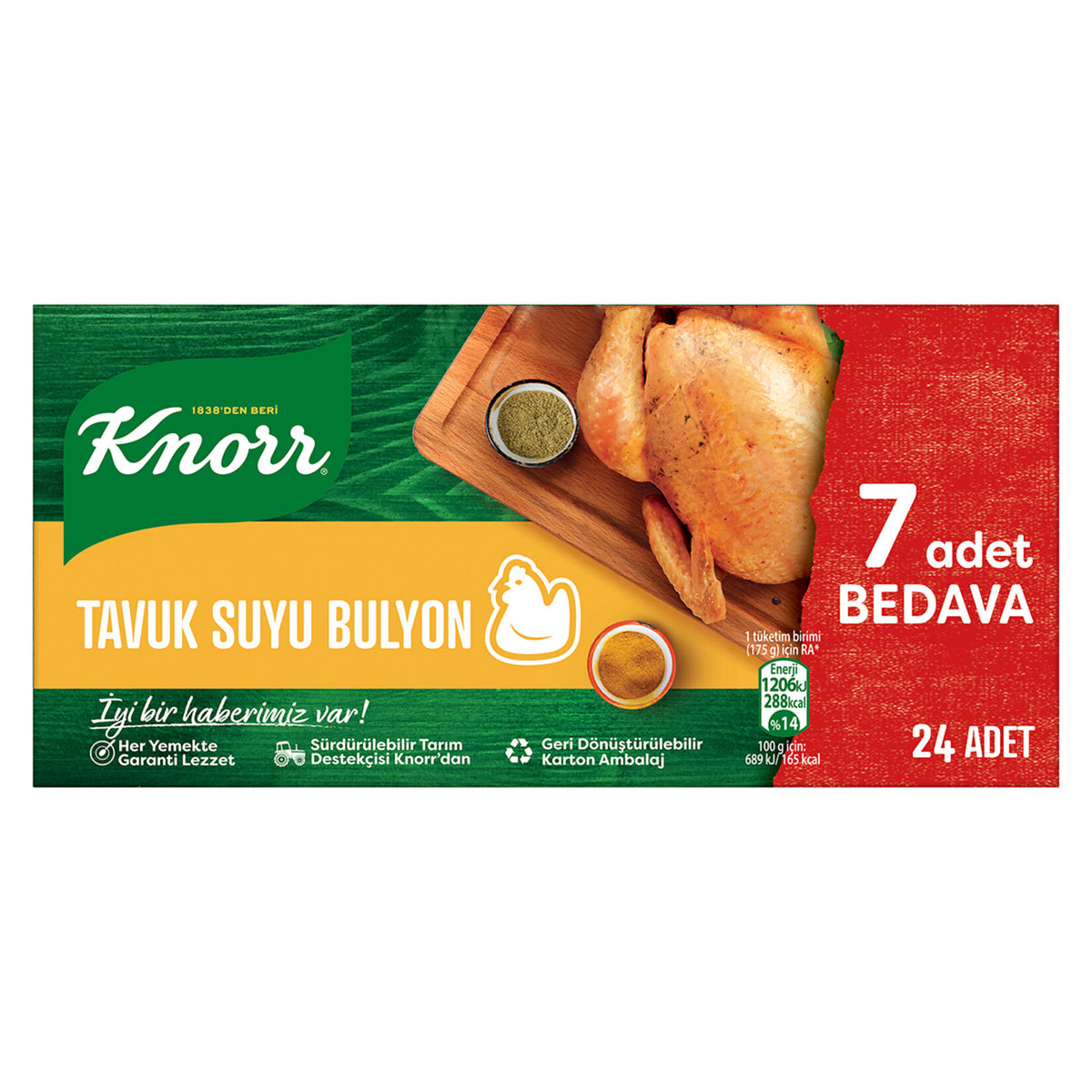 Knorr Tavuk Suyu Bulyon 24 Adet x 10g = 240g - Batman Sanal Market