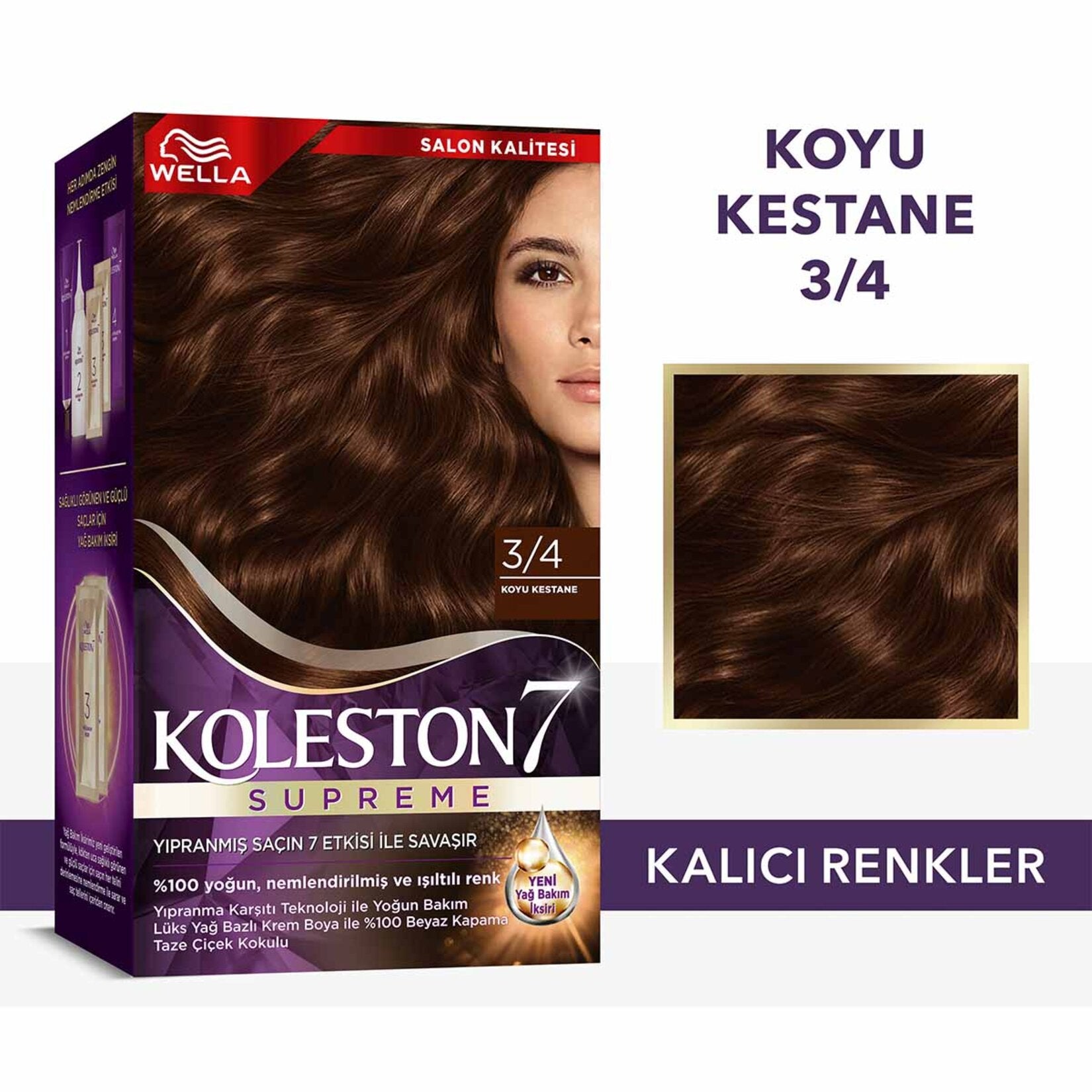 Koleston Tüp Krem Saç Boyası 3.4 Koyu Kestane - Batman Sanal Market