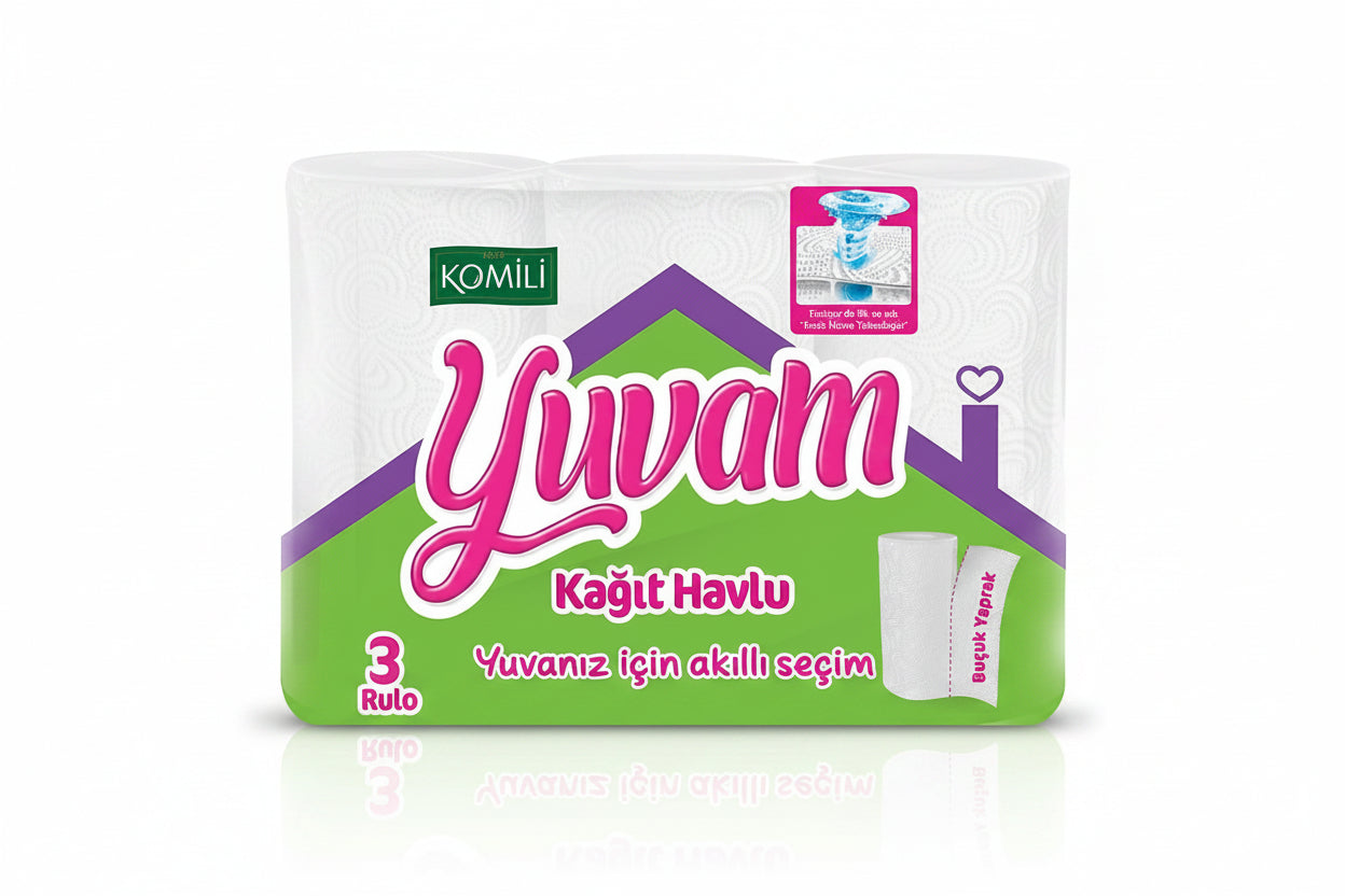 Komili Yuvam Kağıt Havlu 3'lü - Batman Sanal Market