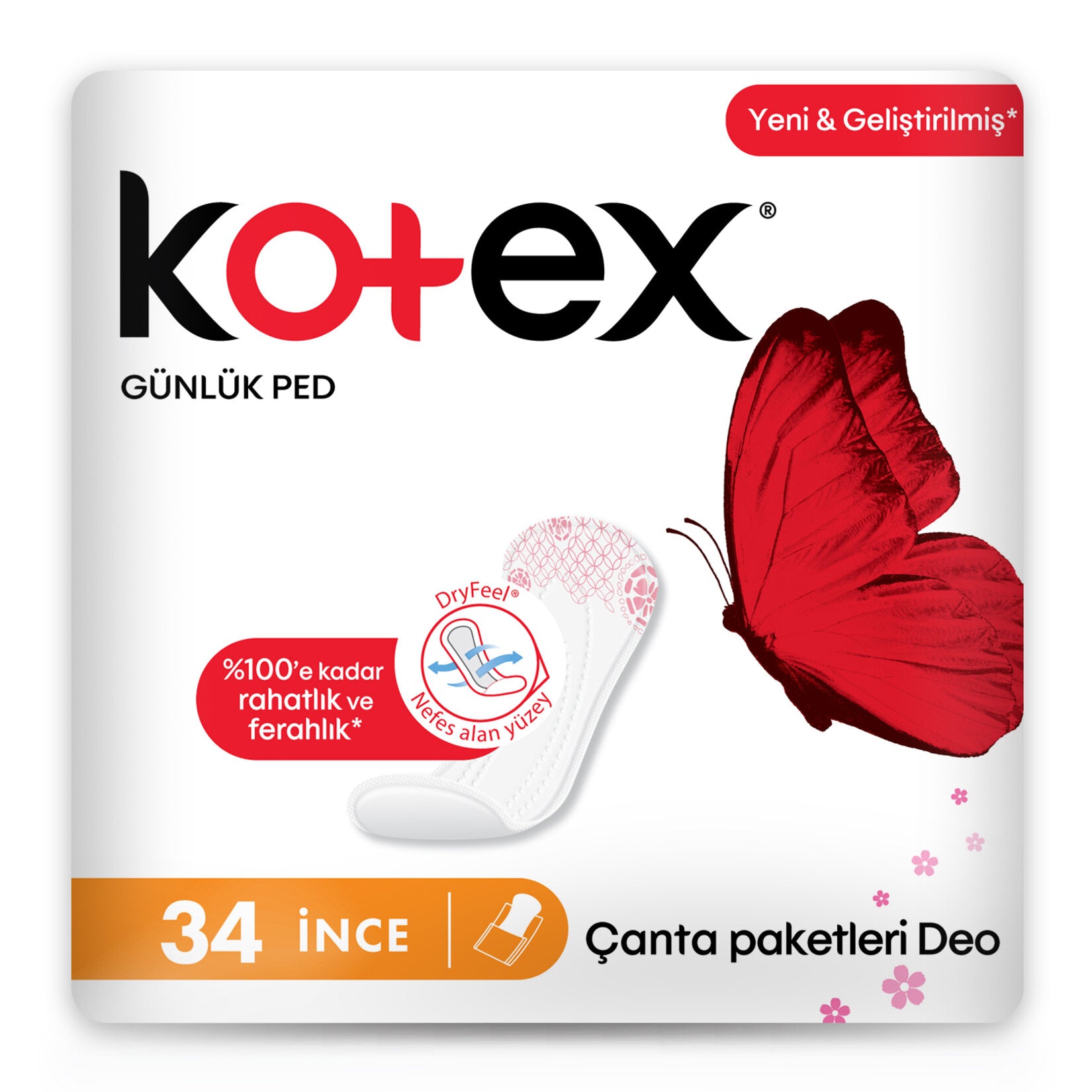 Kotex Günlük Ped İnce (34 Adet) - Batman Sanal Market