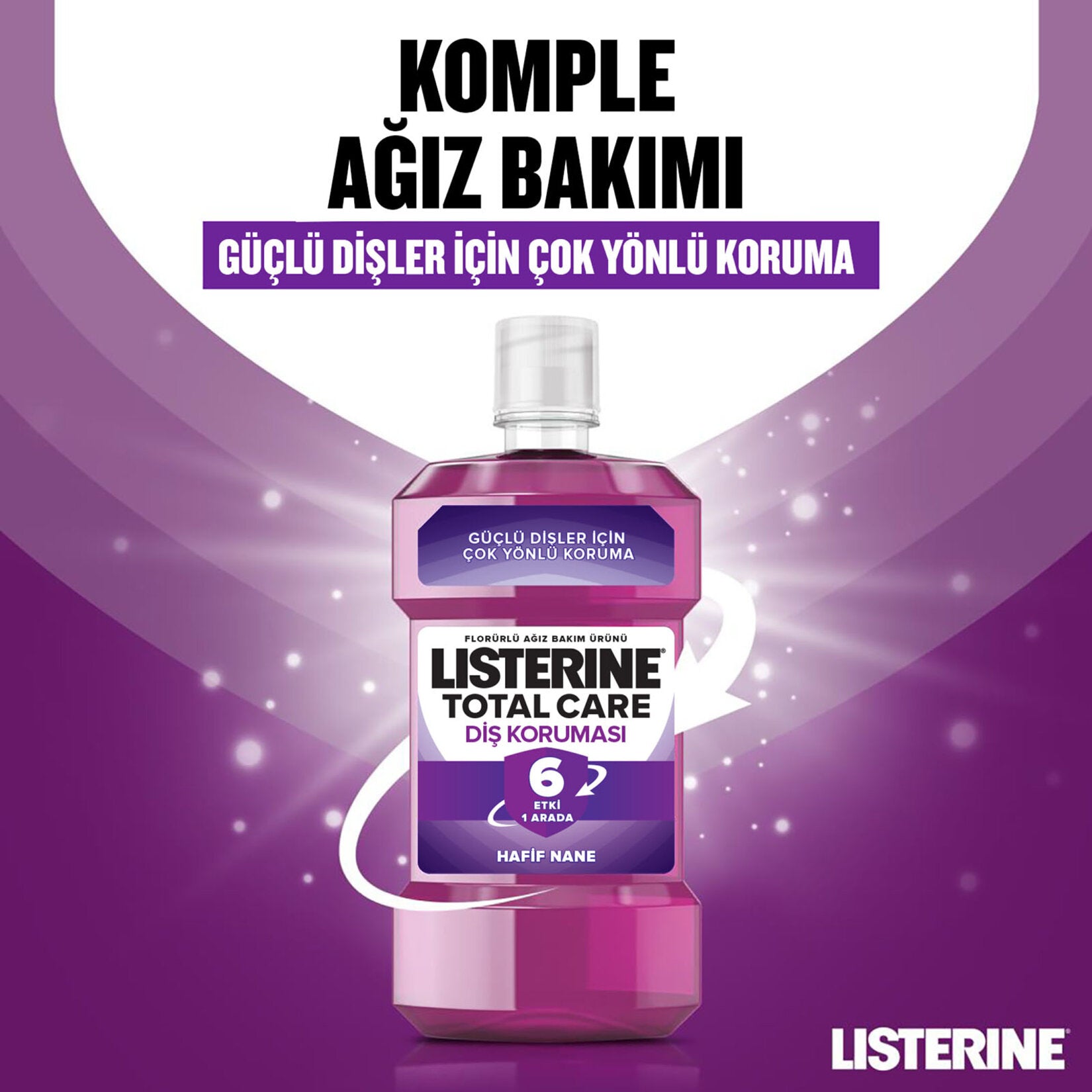 Listerine Total Care Hafif Tat 250 Ml (mor)
