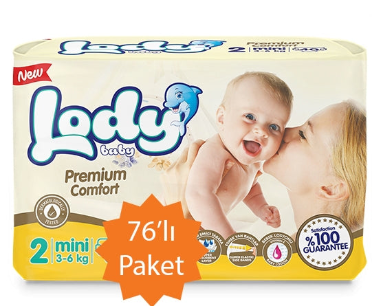 Lody Baby Bebek Bezi 2 Numara (76 Adet)