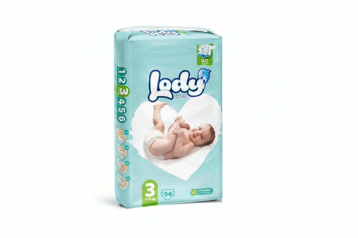 Lody Baby Bebek Bezi - 3 Numara (64 Adet)