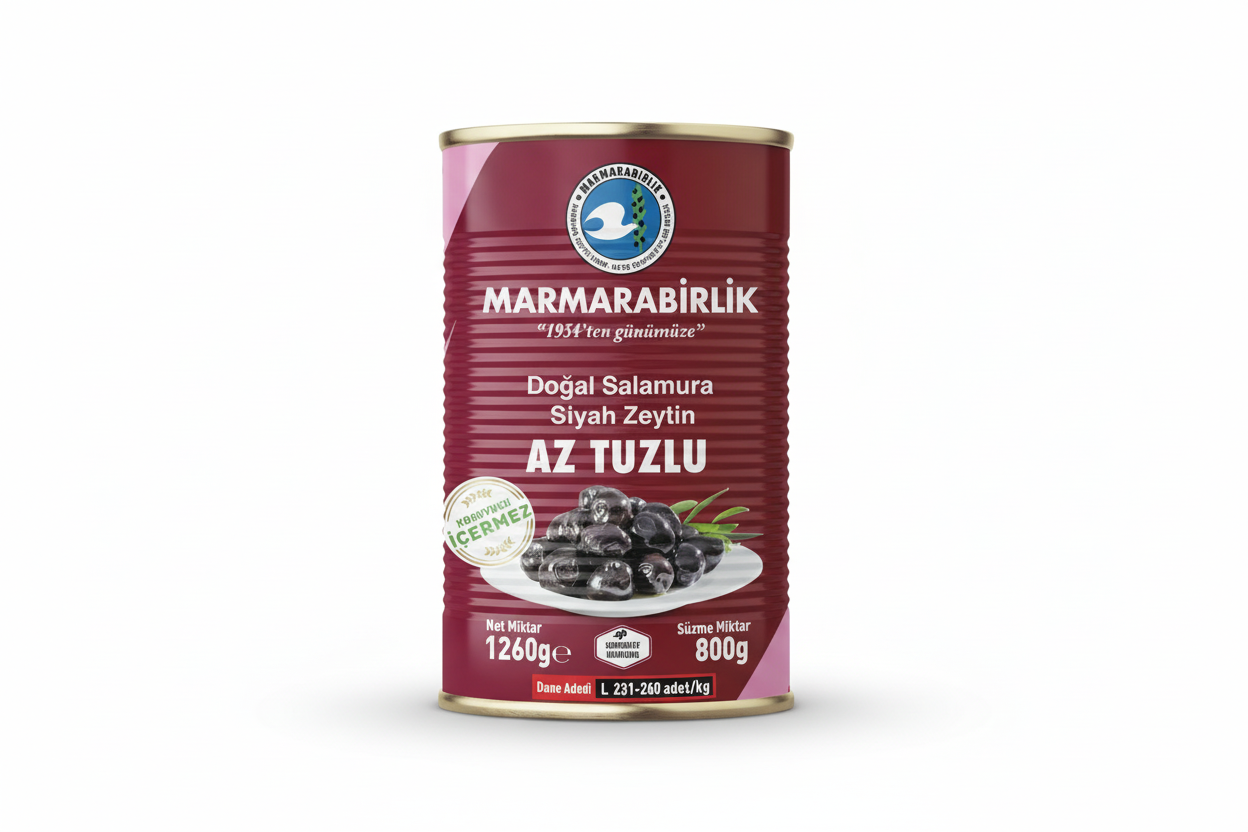 M.BİRLİK Zeytin Salamura Az Tuzlu 201-230 (L) 800 GR - Batman Sanal Market