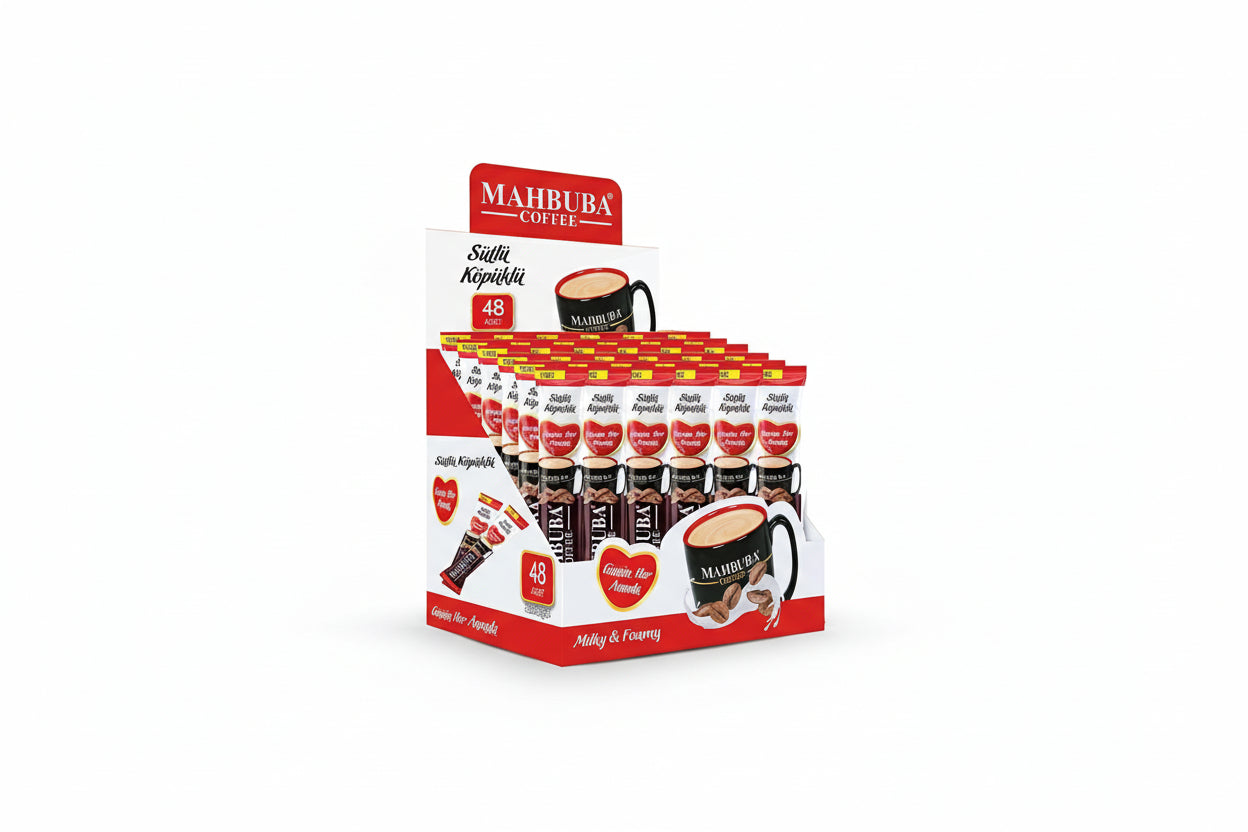 Mahbuba Coffee 3'ü 1 Arada Köpüklü Bardaklı
