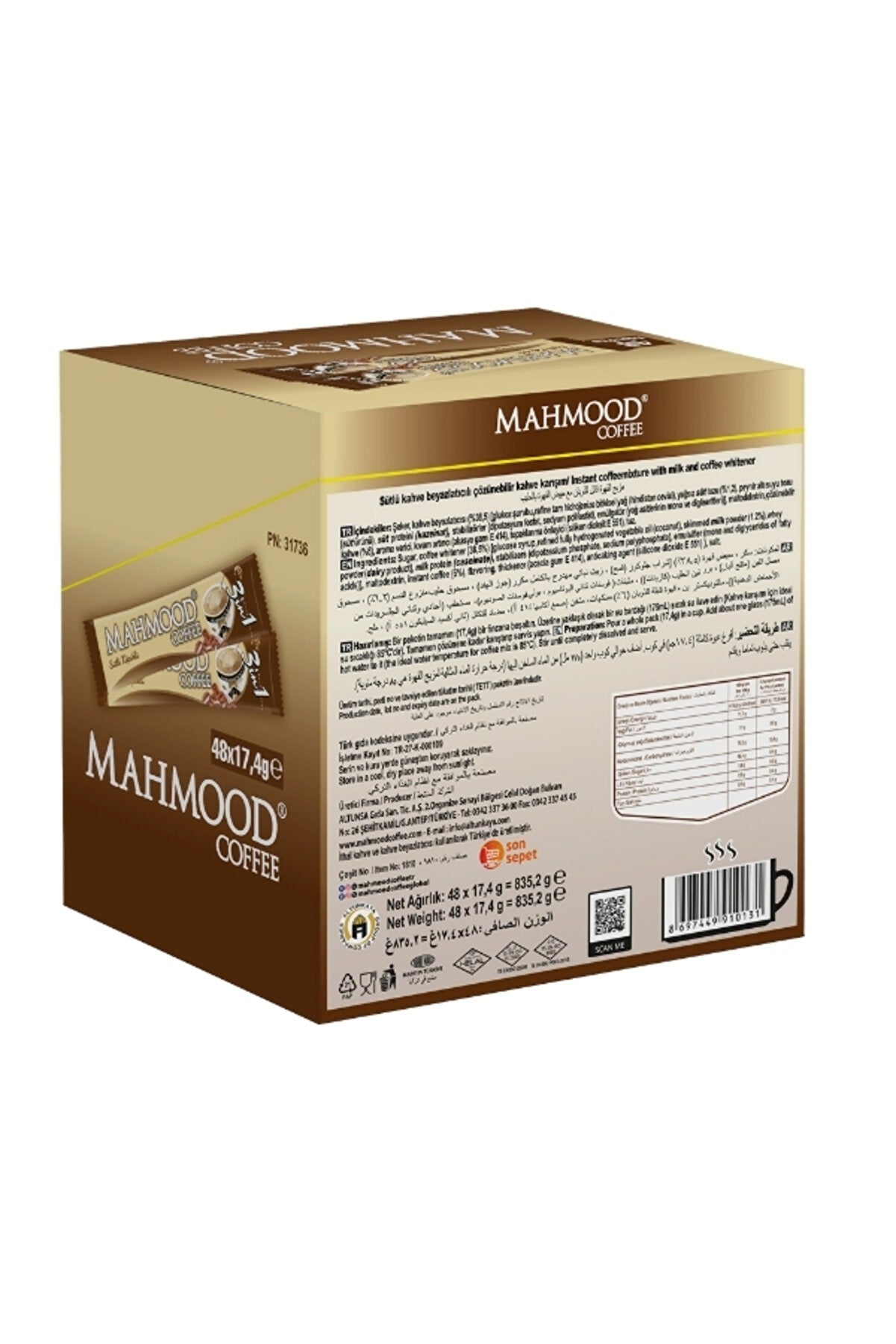 Mahmood Coffe 3 Ü 1 Arada Sütlü Köpüklü (48)