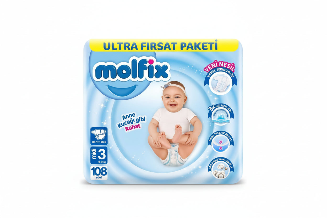 Molfix Ultra Fırsat Paketi 3 Numara (108 Adet) - Batman Sanal Market