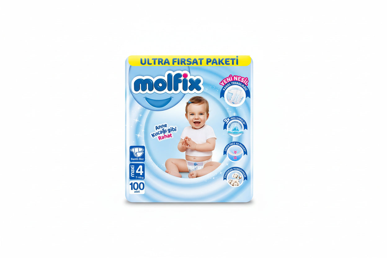 Molfix Ultra Fırsat Paketi - 4 Numara (100 Adet) - Batman Sanal Market