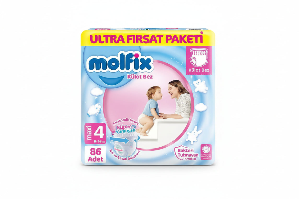 Molfix Ultra Fırsat Paketi 4 Numara Külot Bez (86 Adet) - Batman Sanal Market