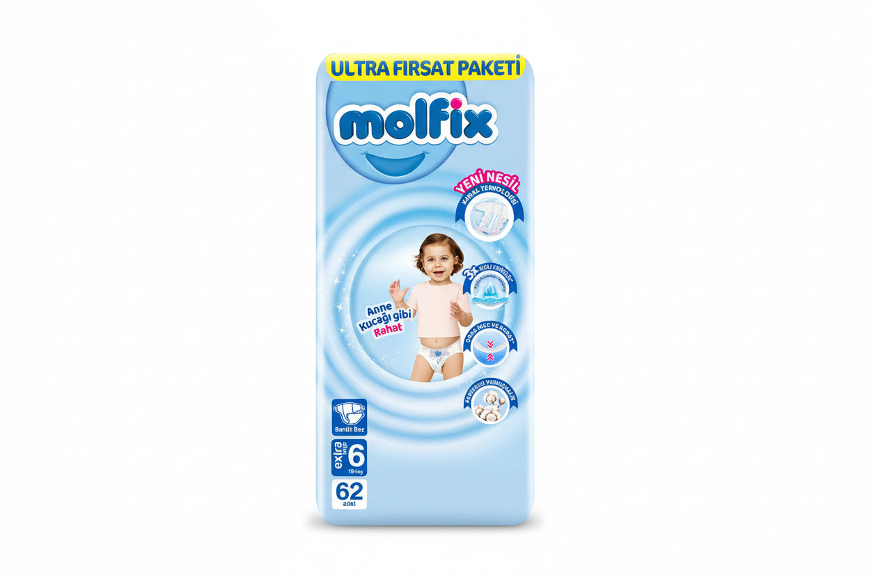 Molfix Ultra Fırsat Paketi 6 Numara (62 Adet) - Batman Sanal Market
