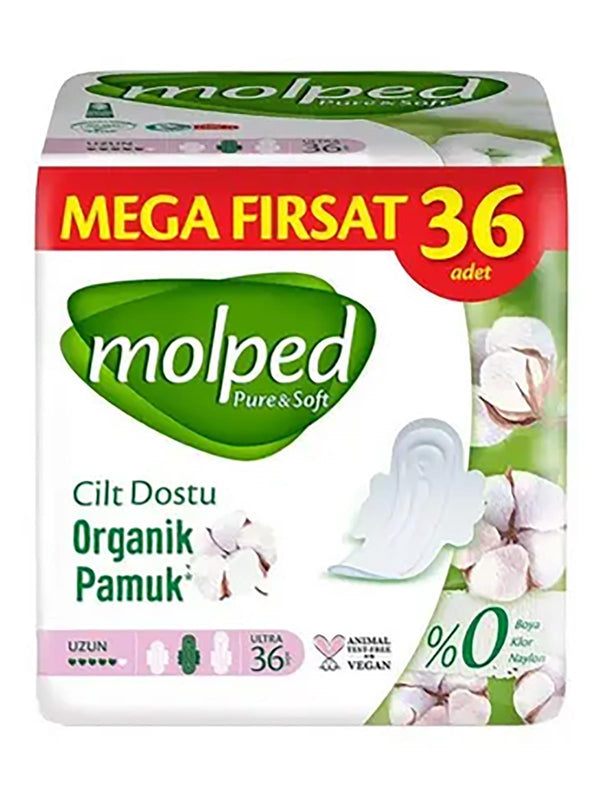 Molped Pure&Soft Mega Uzun 36'lı Hijyenik Ped - Batman Sanal Market