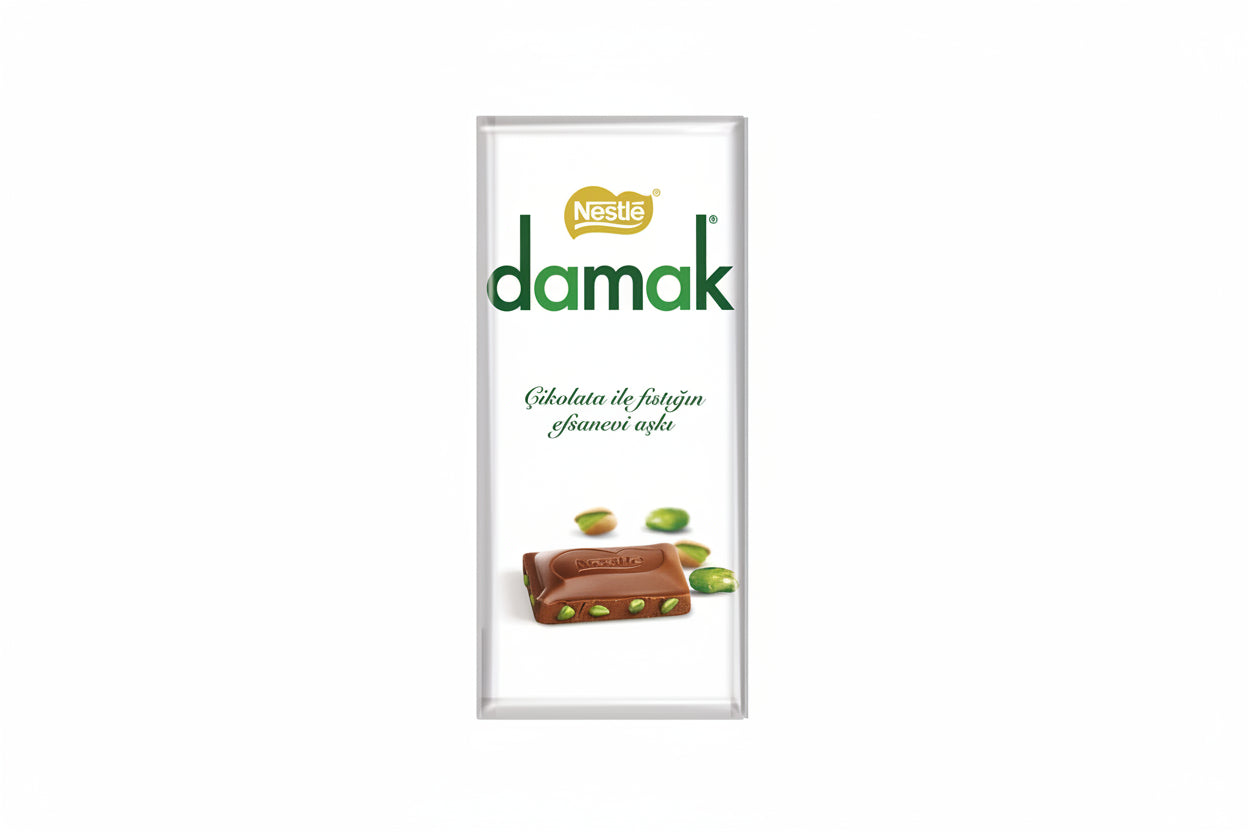 Damak Fıstıklı Dikdörtgen Çikolata 70 Gr - Batman Sanal Market