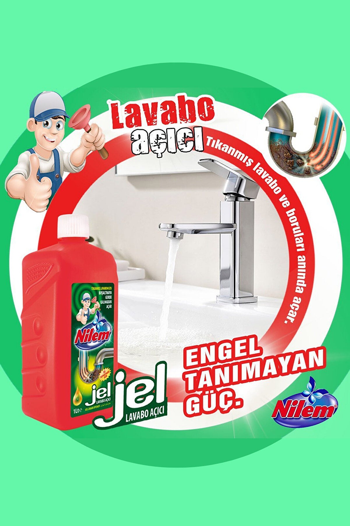 Nilem Lavabo Açıcı 1 Litre - Batman Sanal Market