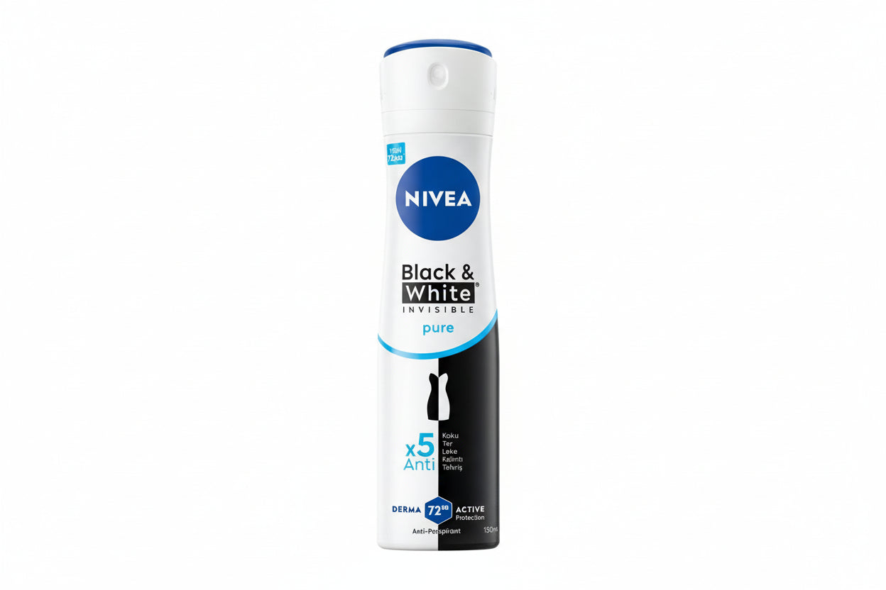 NIVEA Deo Invisible for Black & White Pure 150 ml - Batman Sanal Market