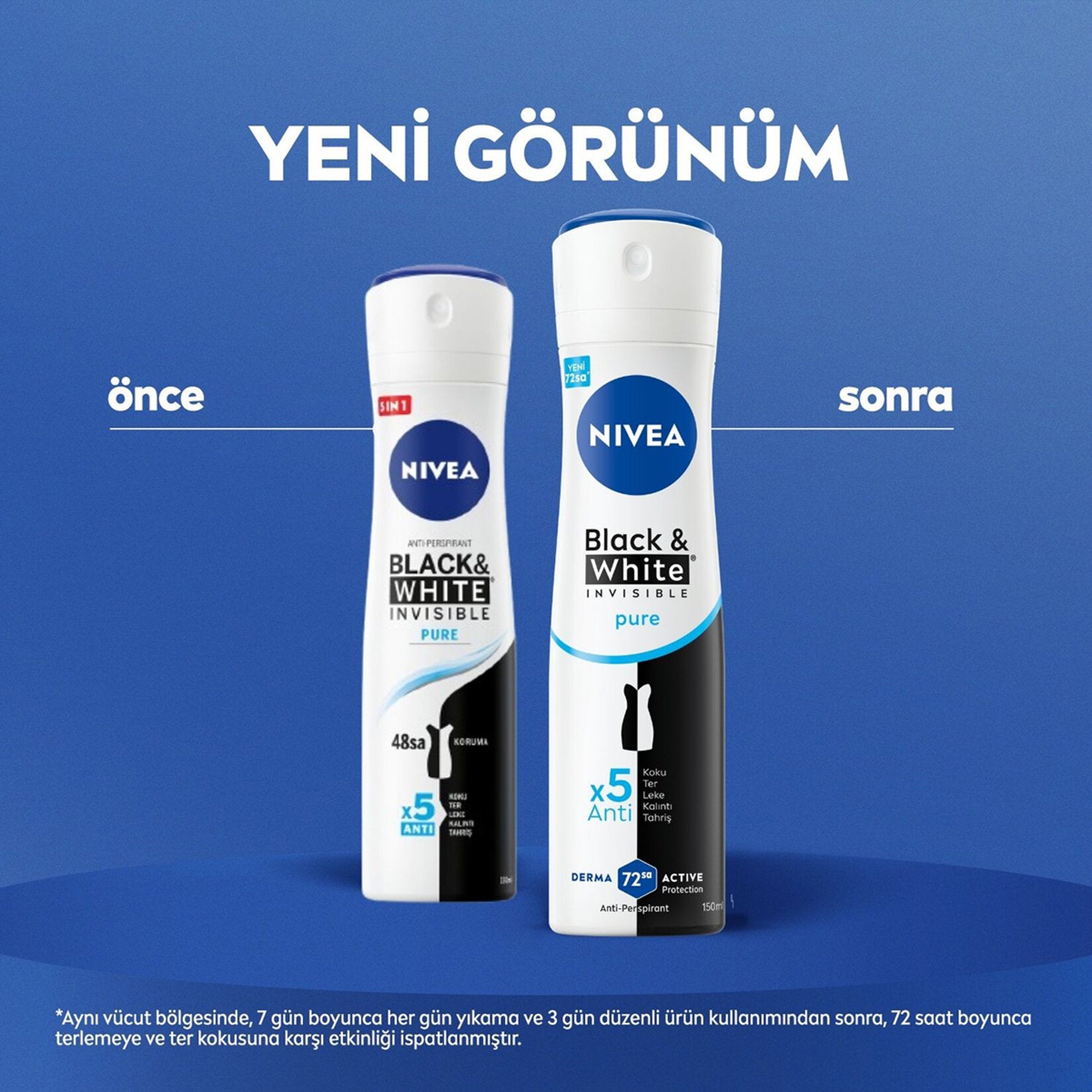 NIVEA Deo Invisible for Black & White Pure 150 ml - Batman Sanal Market