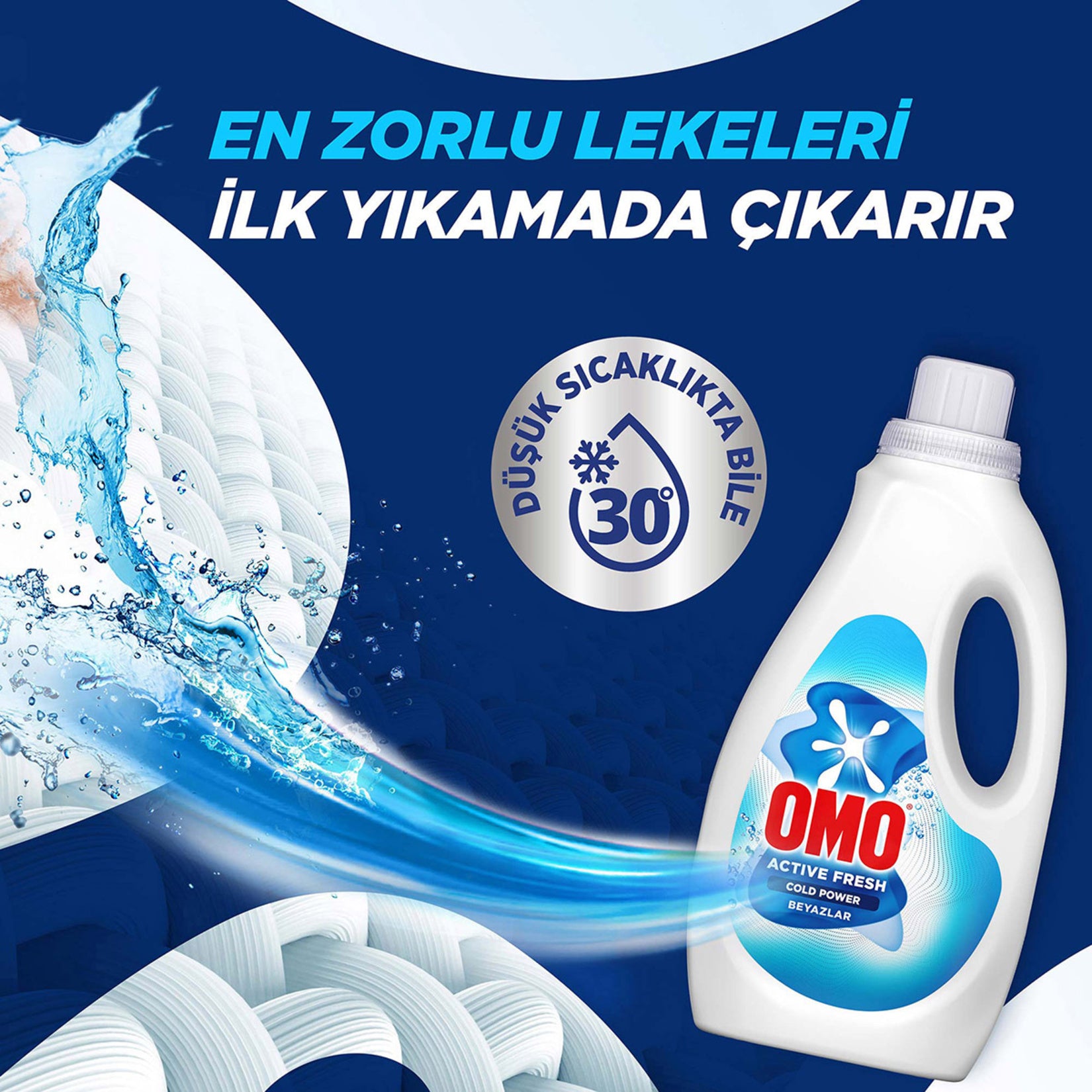OMO Active Fresh Beyazlar Sıvı Çamaşır Deterjanı 1.5 Litre - Batman Sanal Market