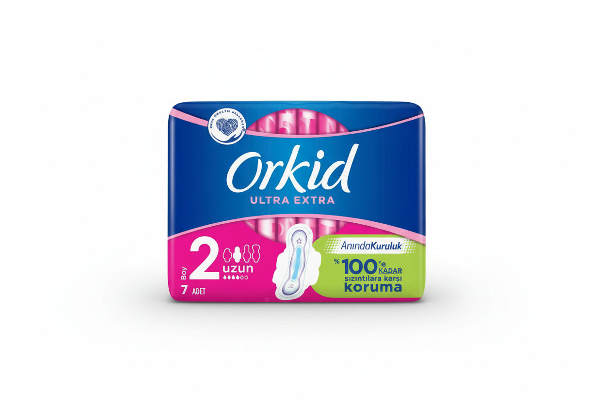 ORKİD Ultra Extra Uzun Hijyenik Ped - 7'li Paket - Batman Sanal Market