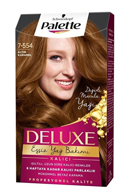 Palette Deluxe 7-554 Altın Karamel Saç Boyası - Batman Sanal Market