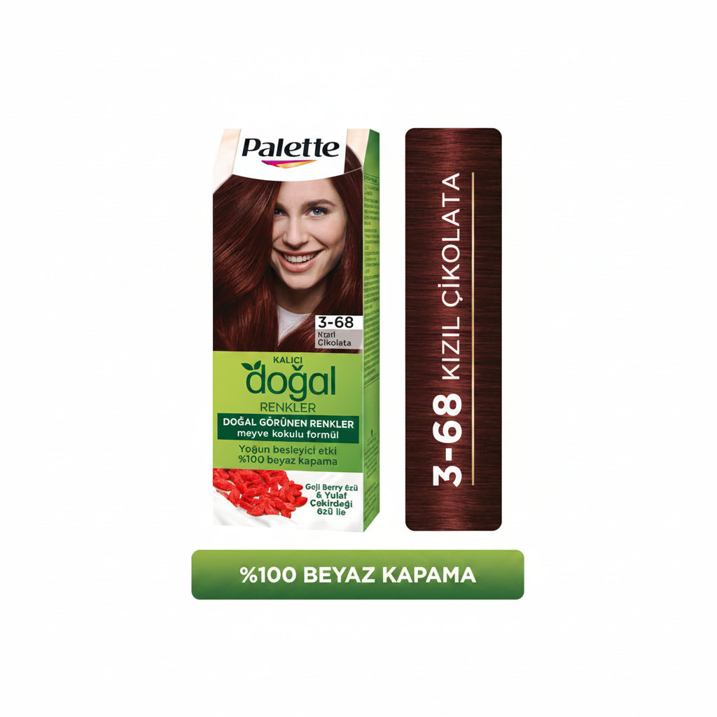 Palette Doğal Renkler 3-68 Kızıl Çikolata Saç Boyası - Batman Sanal Market