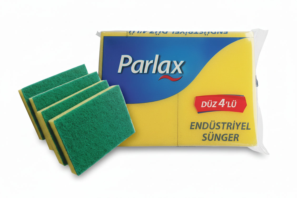 Parlax 4'lü Bulaşık Süngeri