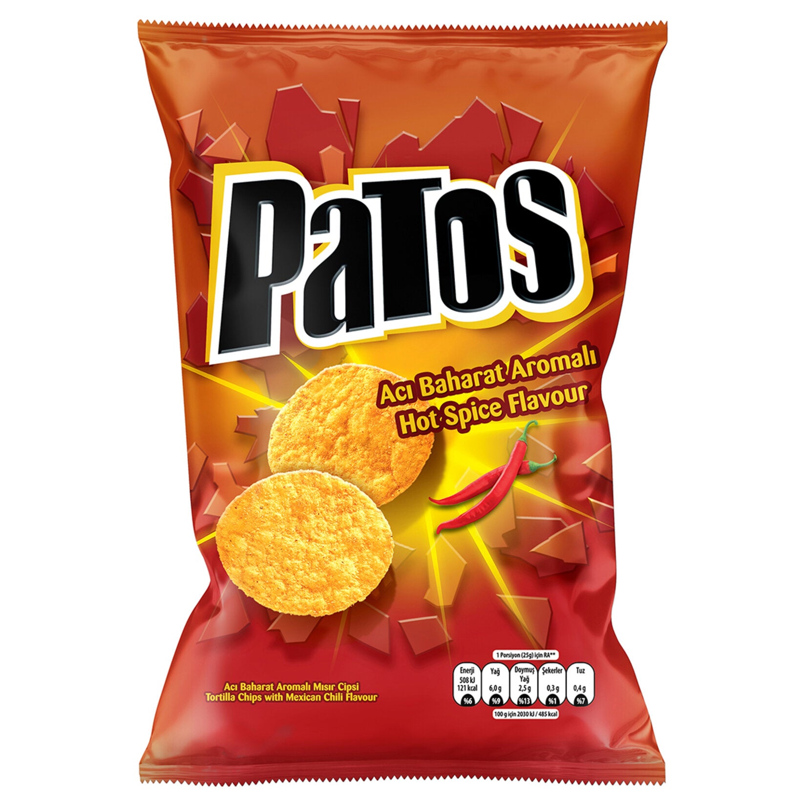 Patos Acı Baharat Aromalı Cips 195 Gr