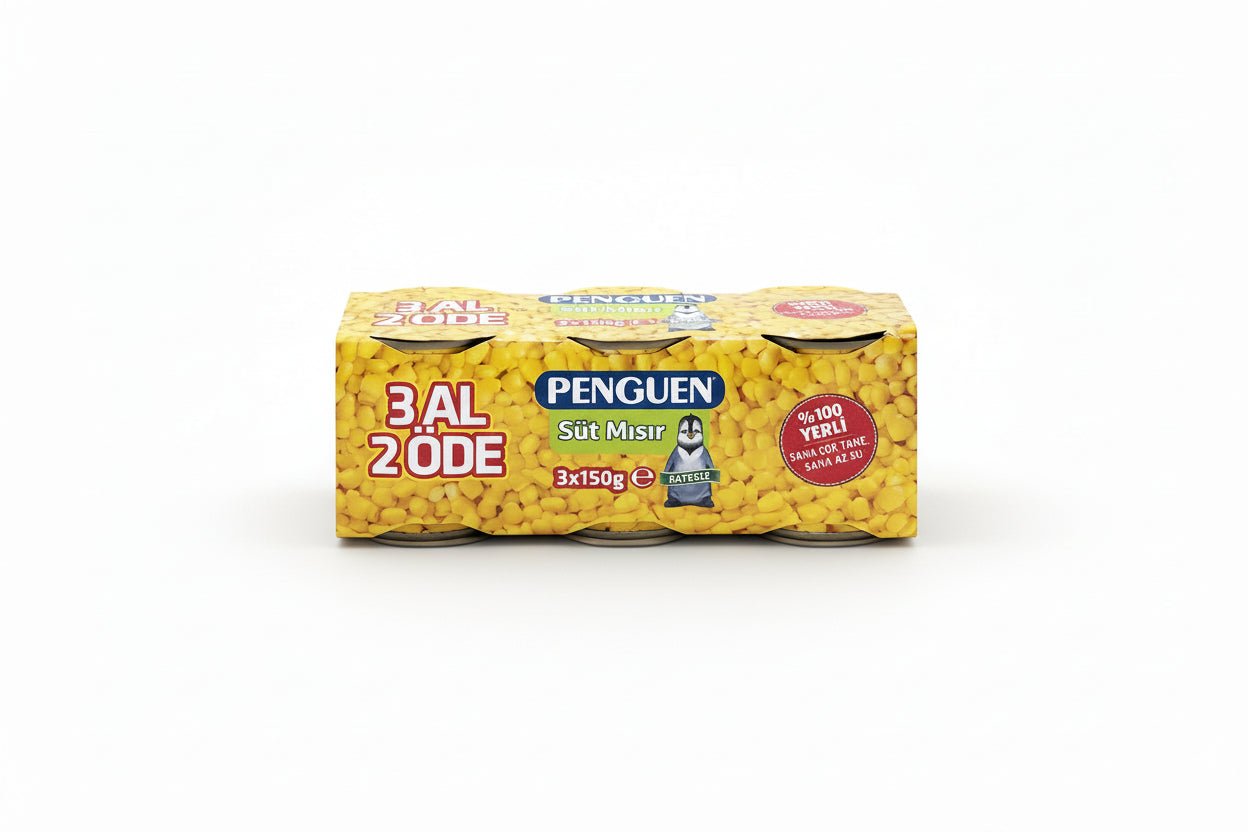 Penguen Mısır Konserve 3x150 Gr