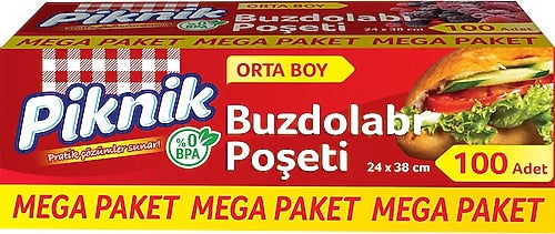 Tofita Mega Buzdolabı Poşeti Orta 100 Lü - Batman Sanal Market