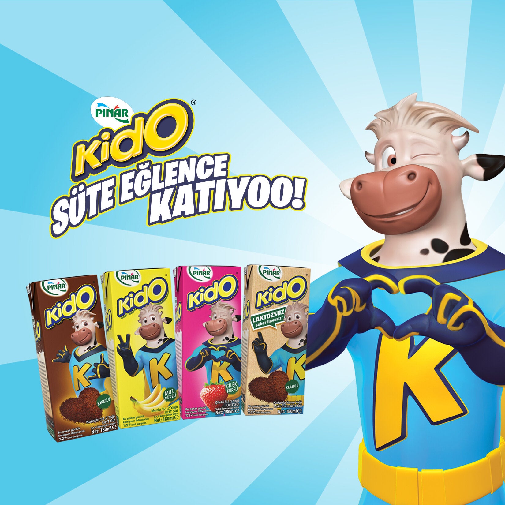 PINAR KİDO MUZLU SÜT 180ML - Batman Sanal Market