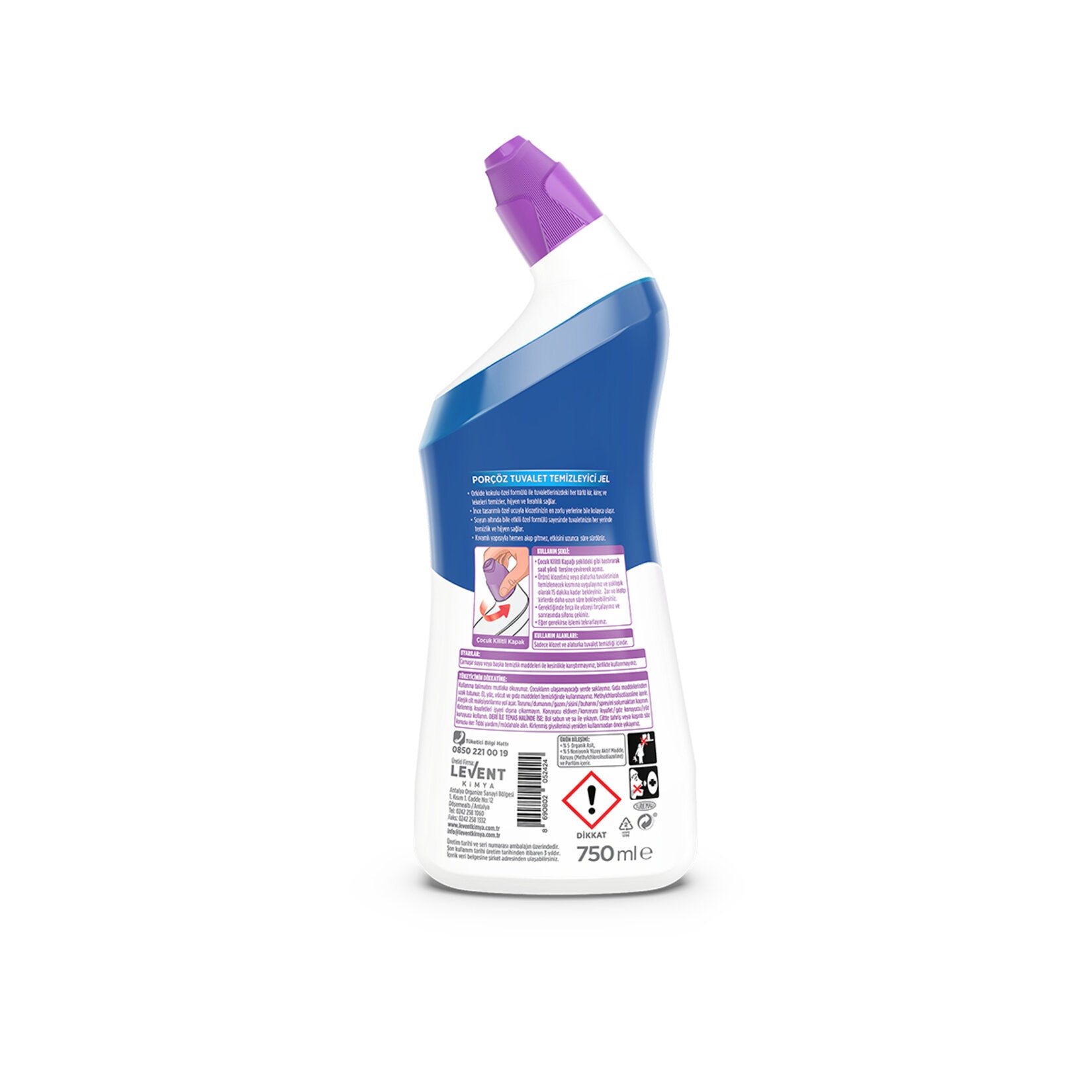 Porçöz Hijyenik Tuvalet Temizleyici Jel Orkide 750 ml - Batman Sanal Market
