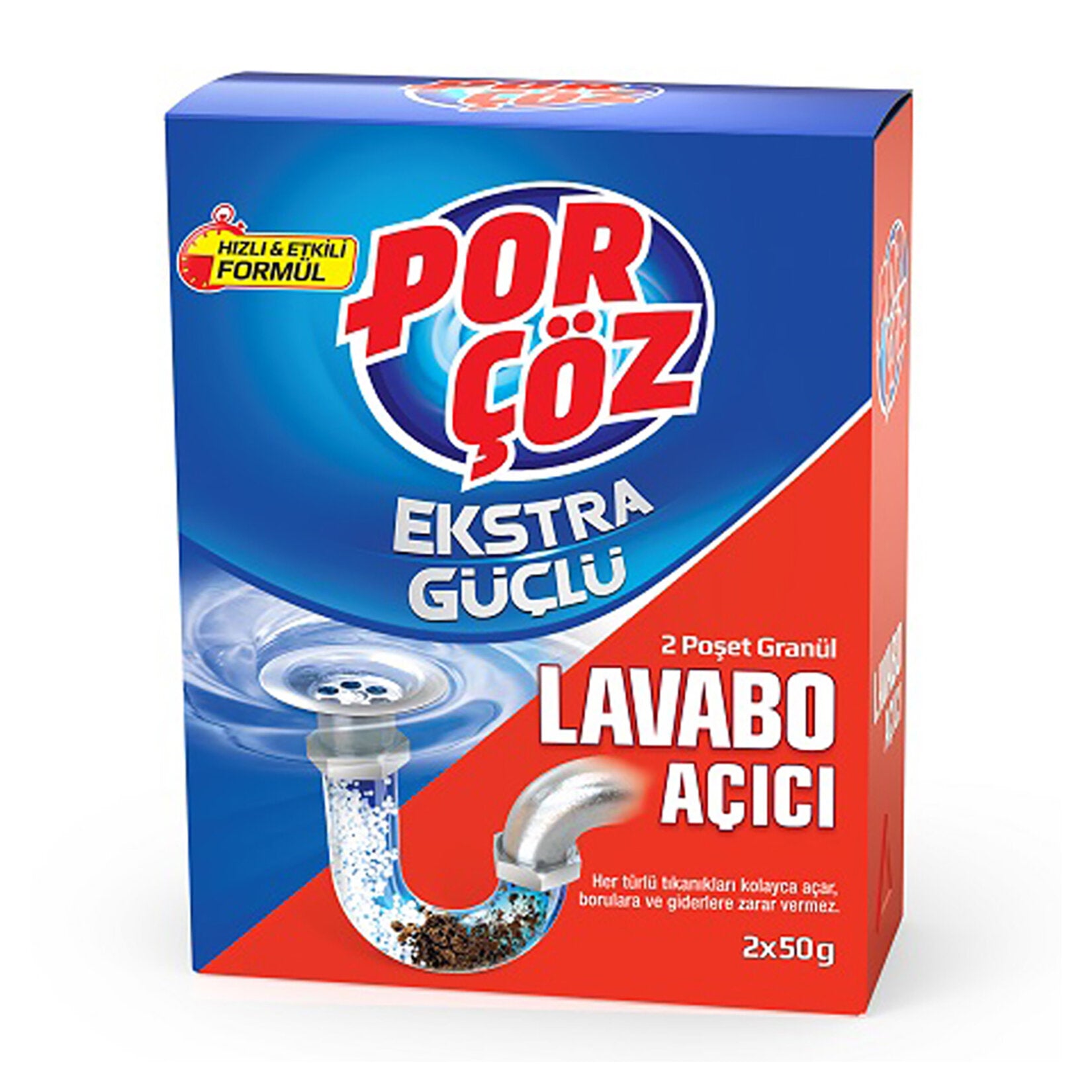 Porçöz Lavabo Açıcı Granül 2x50 Gr - Batman Sanal Market