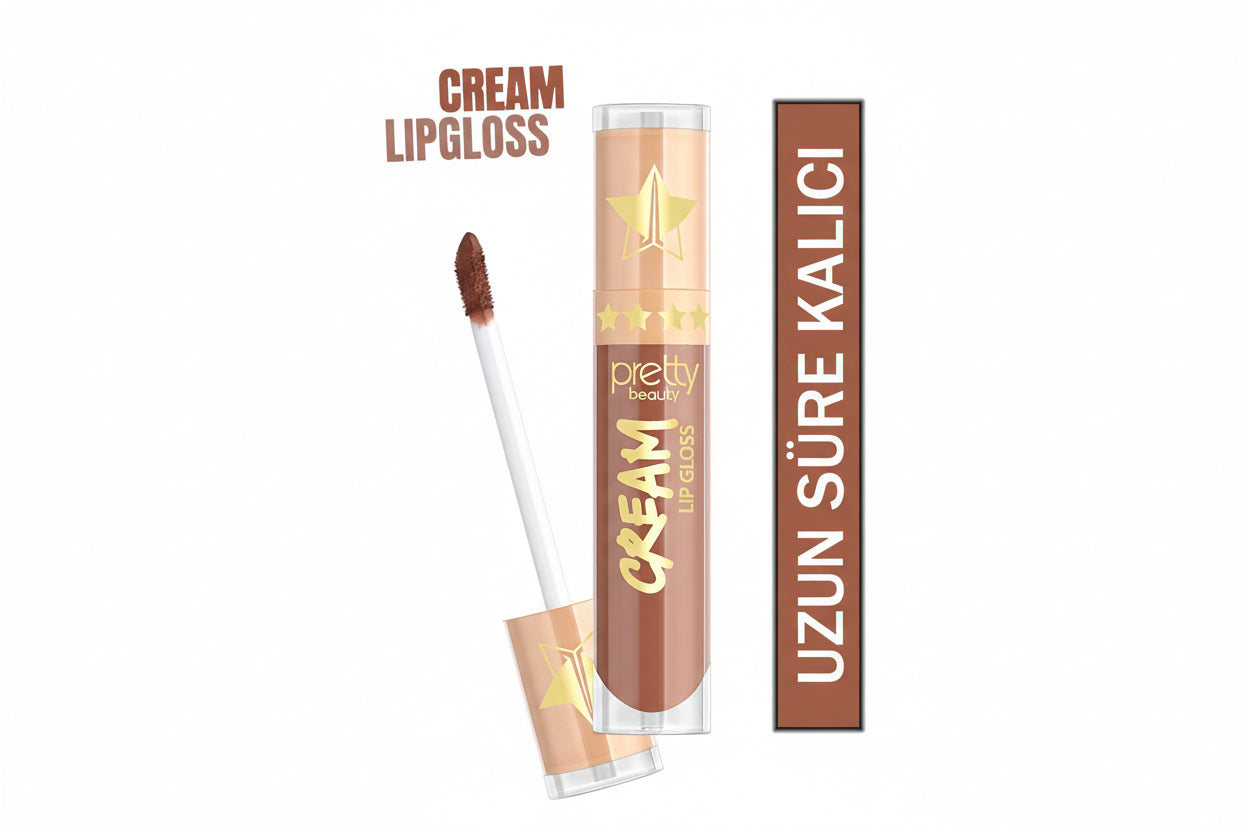 Pretty Beauty Cream Lip Gloss Islak Ruj