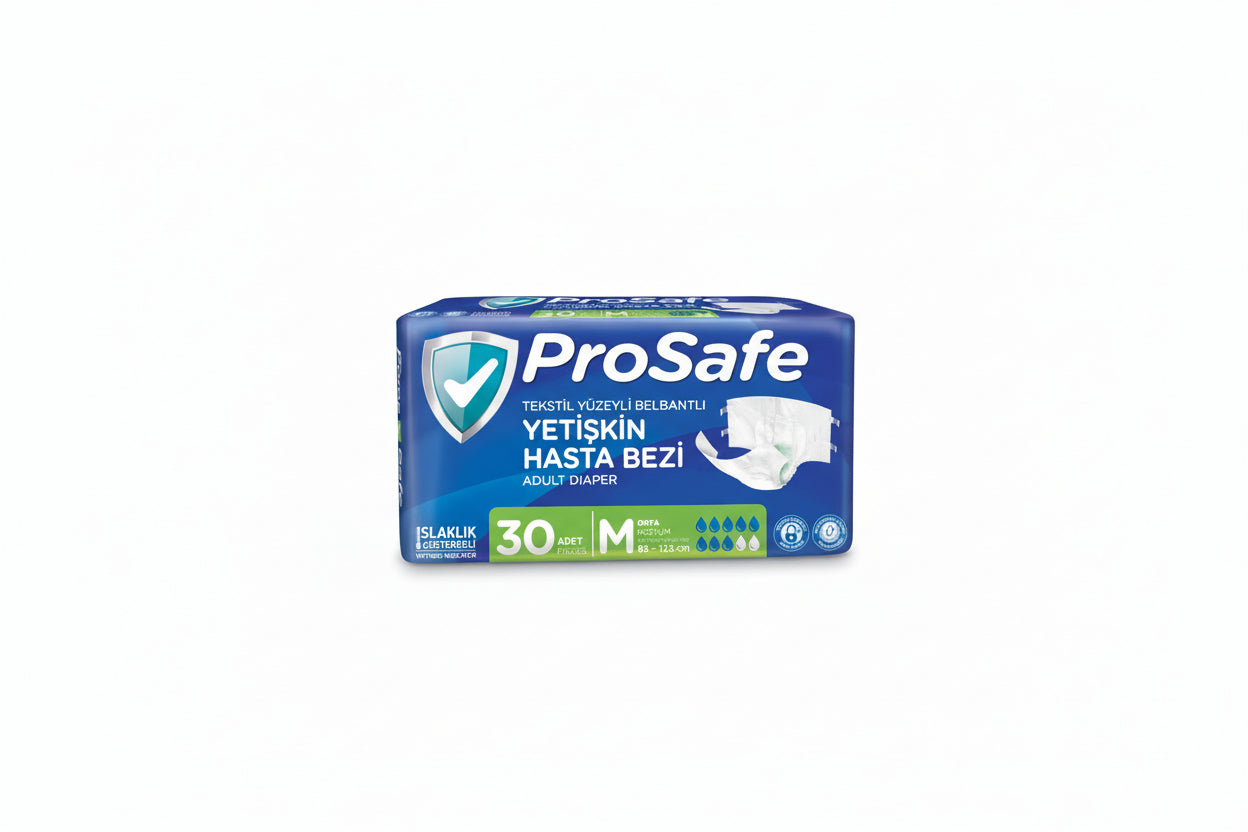 Prosafe Hasta Bezi Belbantlı Tekstil - M (30 Adet)