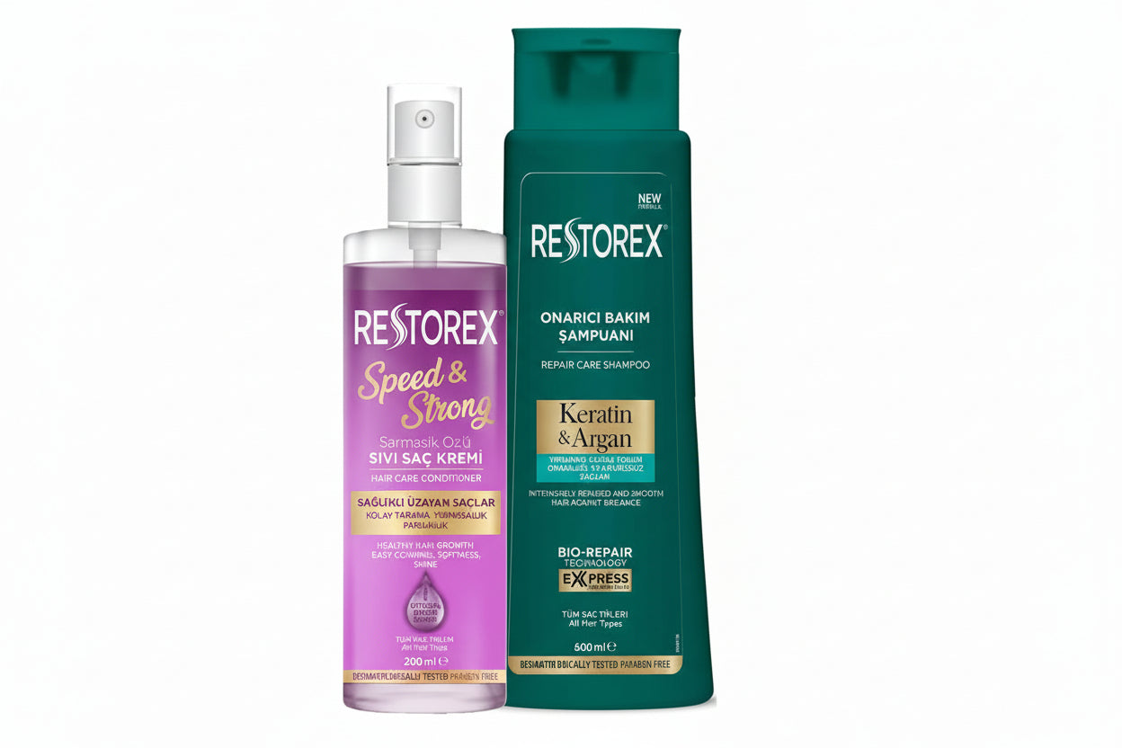 RESTOREX Şampuan Argan & Keratin 200ML + 500ML - Batman Sanal Market
