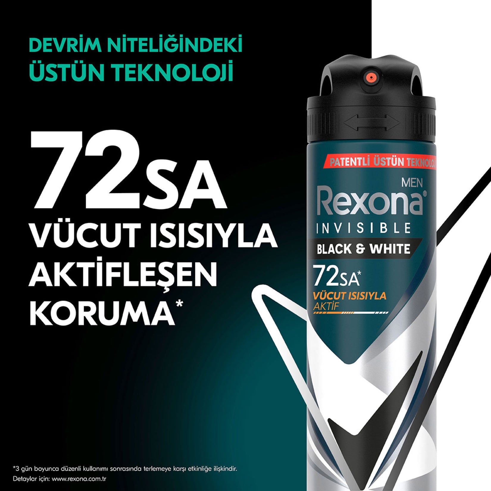 REXONA MEN INVISIBLE BLACK&WHİTE 150 ML - Batman Sanal Market