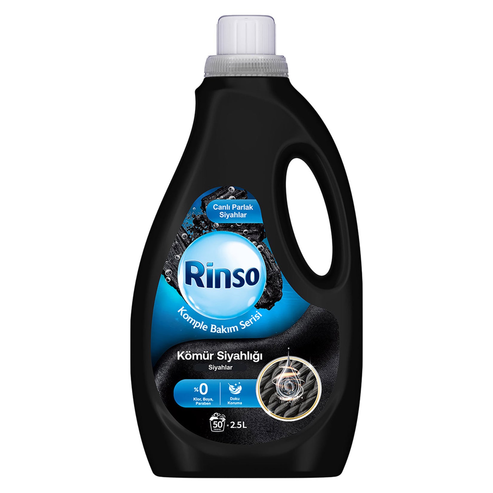 Rinso Kömür Siyahlığı Sıvı Çamaşır Deterjanı 2.5 Litre - Batman Sanal Market