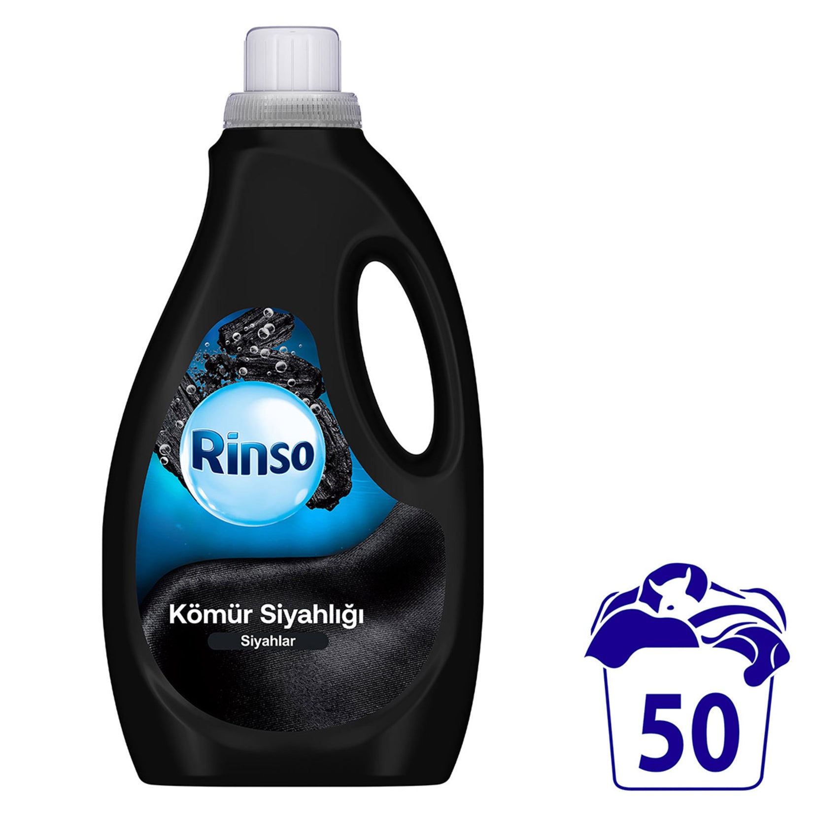 Rinso Kömür Siyahlığı Sıvı Çamaşır Deterjanı 2.5 Litre - Batman Sanal Market