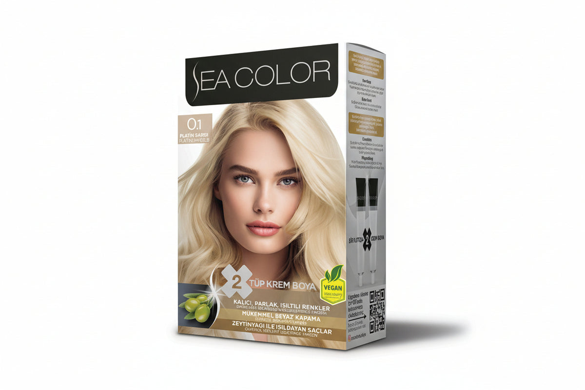 SEA COLOR Saç Boyası 0-1 Platin Sarısı - Batman Sanal Market