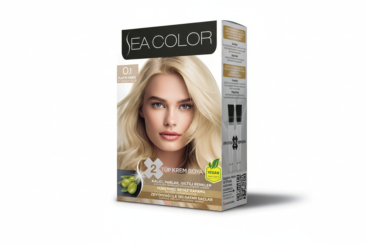 SEA COLOR Saç Boyası 0-1 Platin Sarısı - Batman Sanal Market