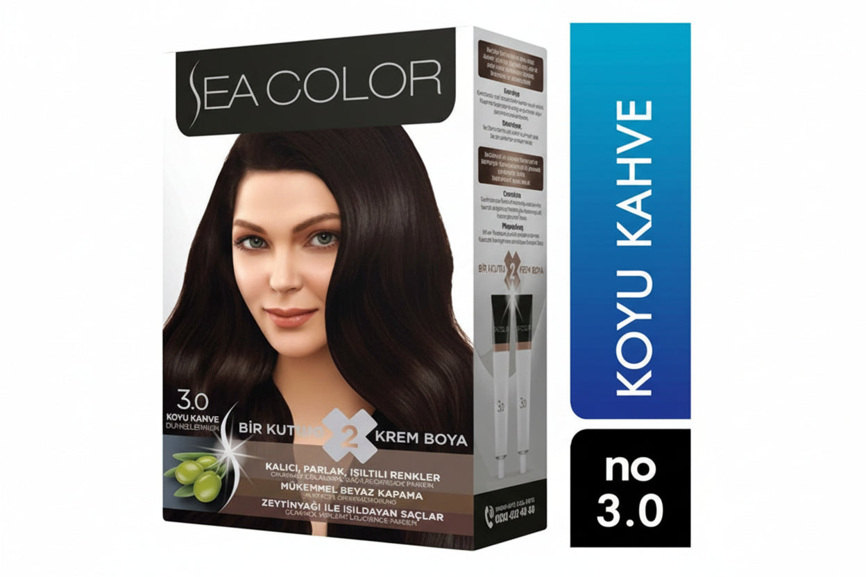 Sea Color Saç Boyası 3-0 Koyu Kahve - Batman Sanal Market